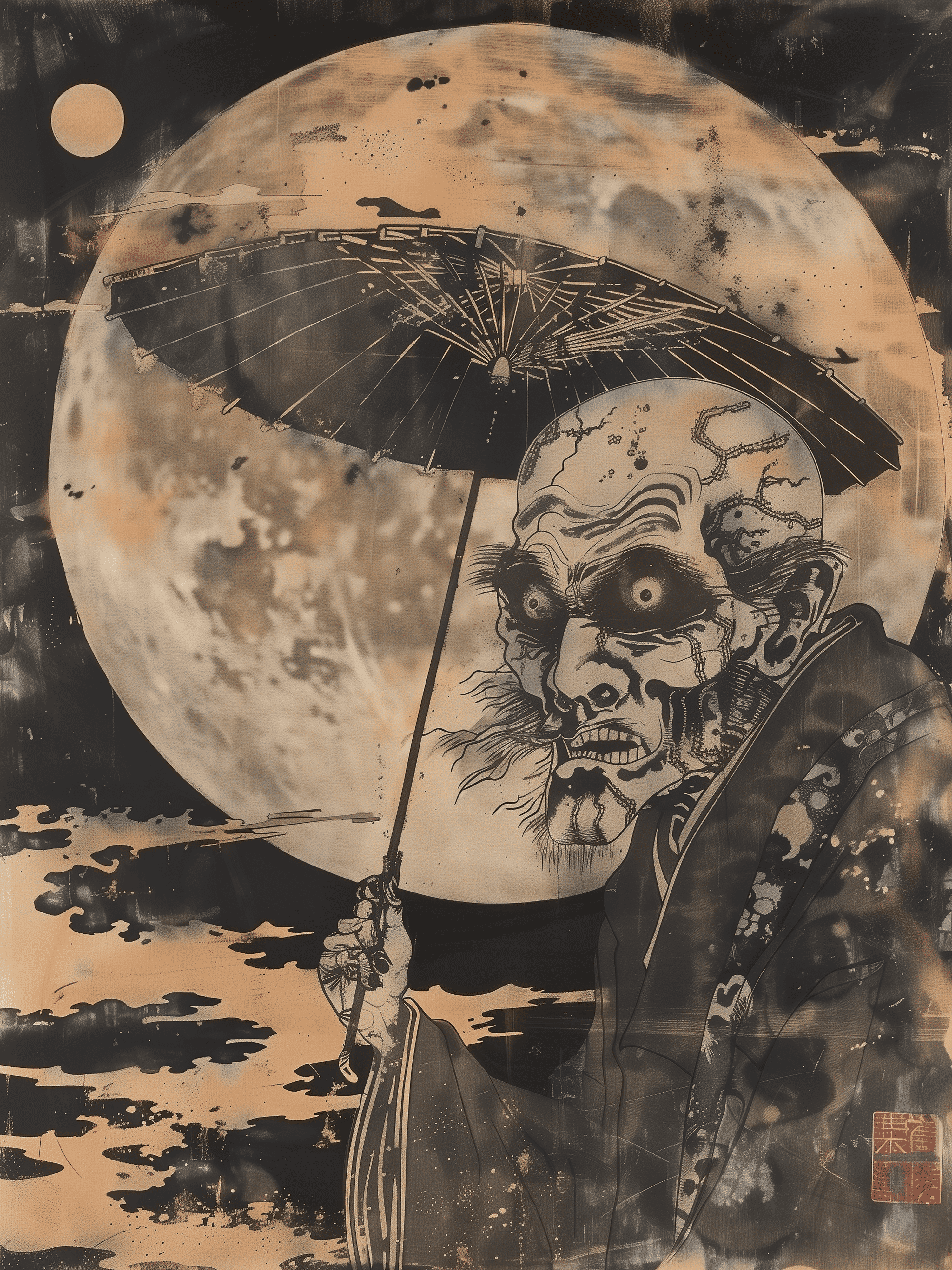 "Japanese Yokai Nurarihyon"