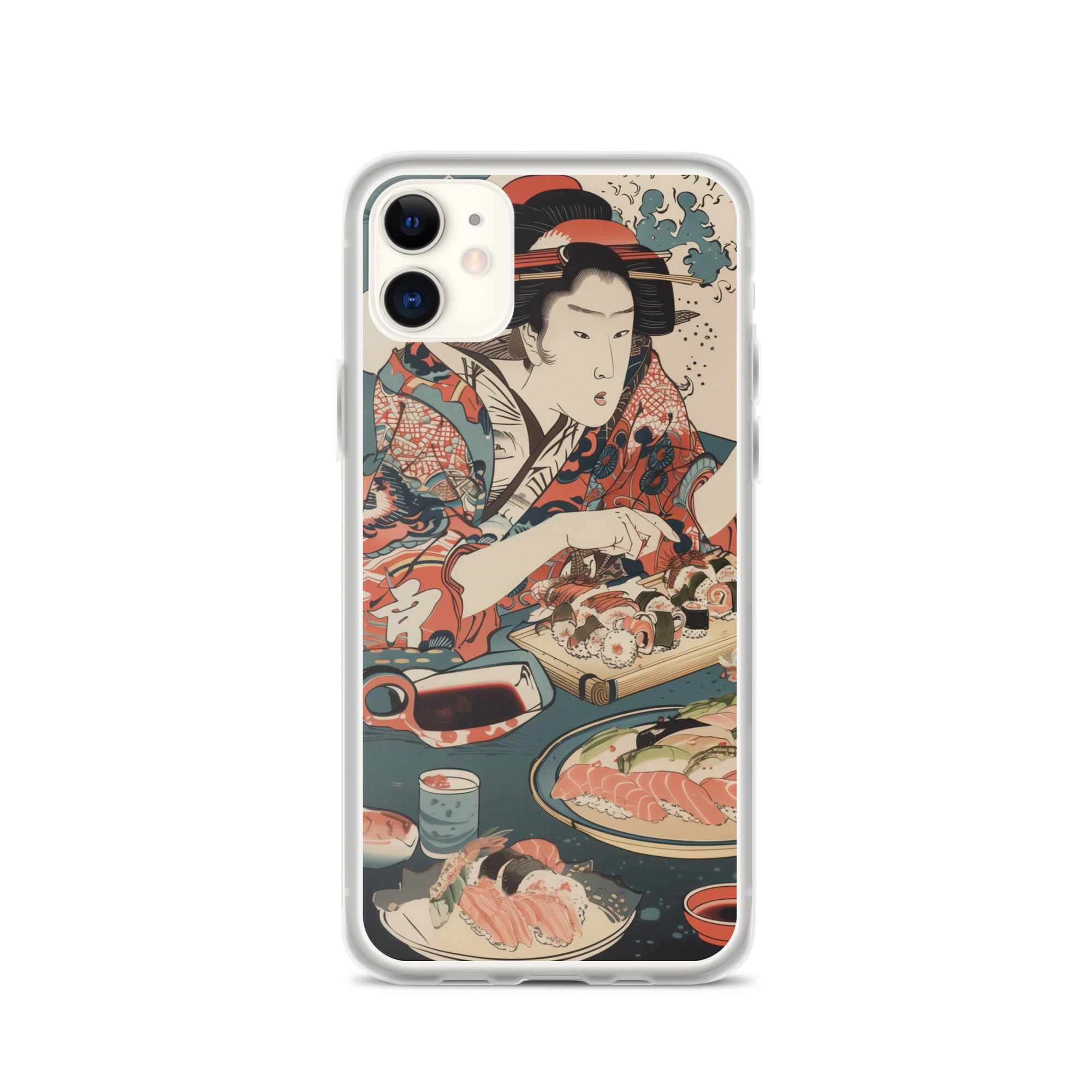 "ukiyo-e. eating sushi." Clear Case for iPhone®
