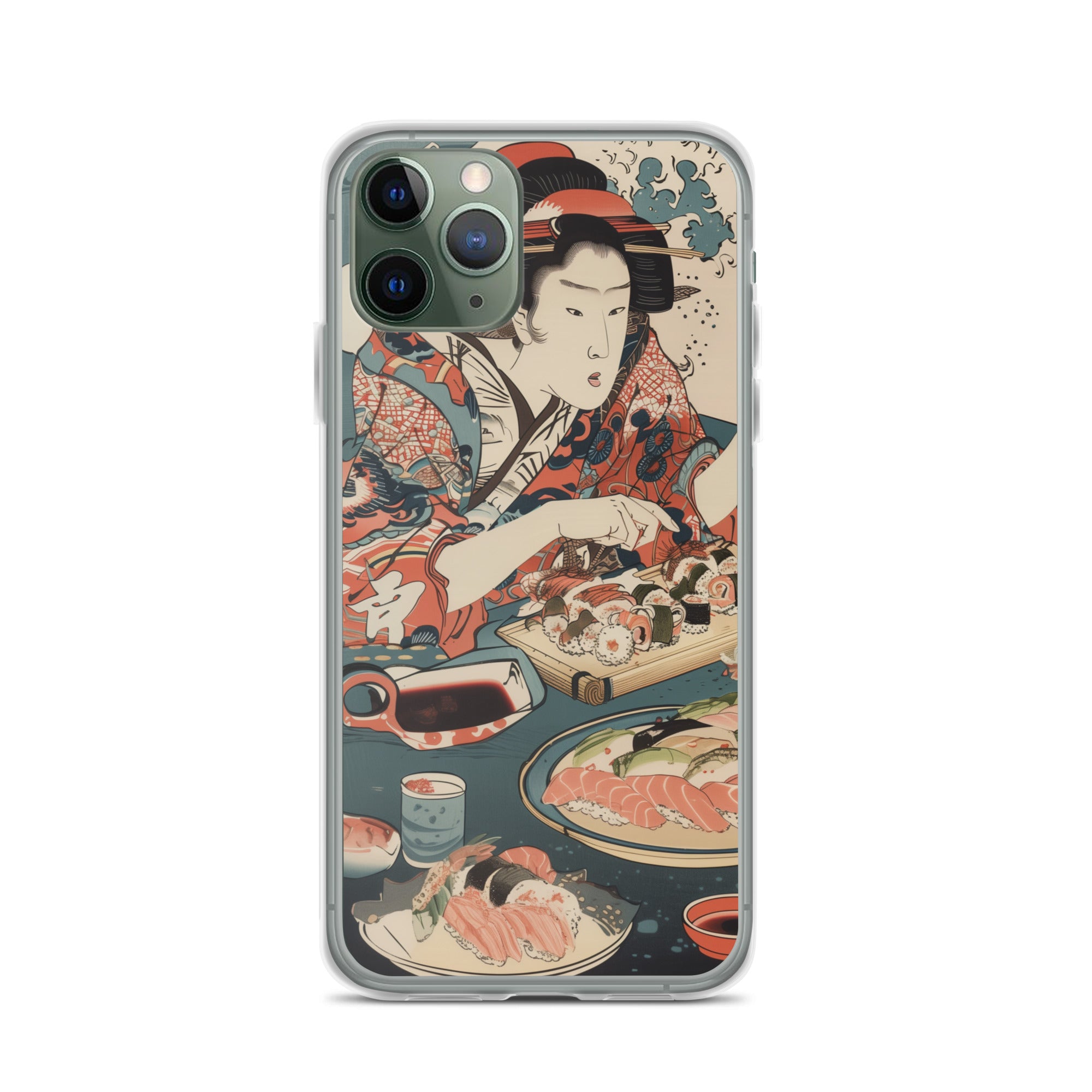 "ukiyo-e. eating sushi." Clear Case for iPhone®