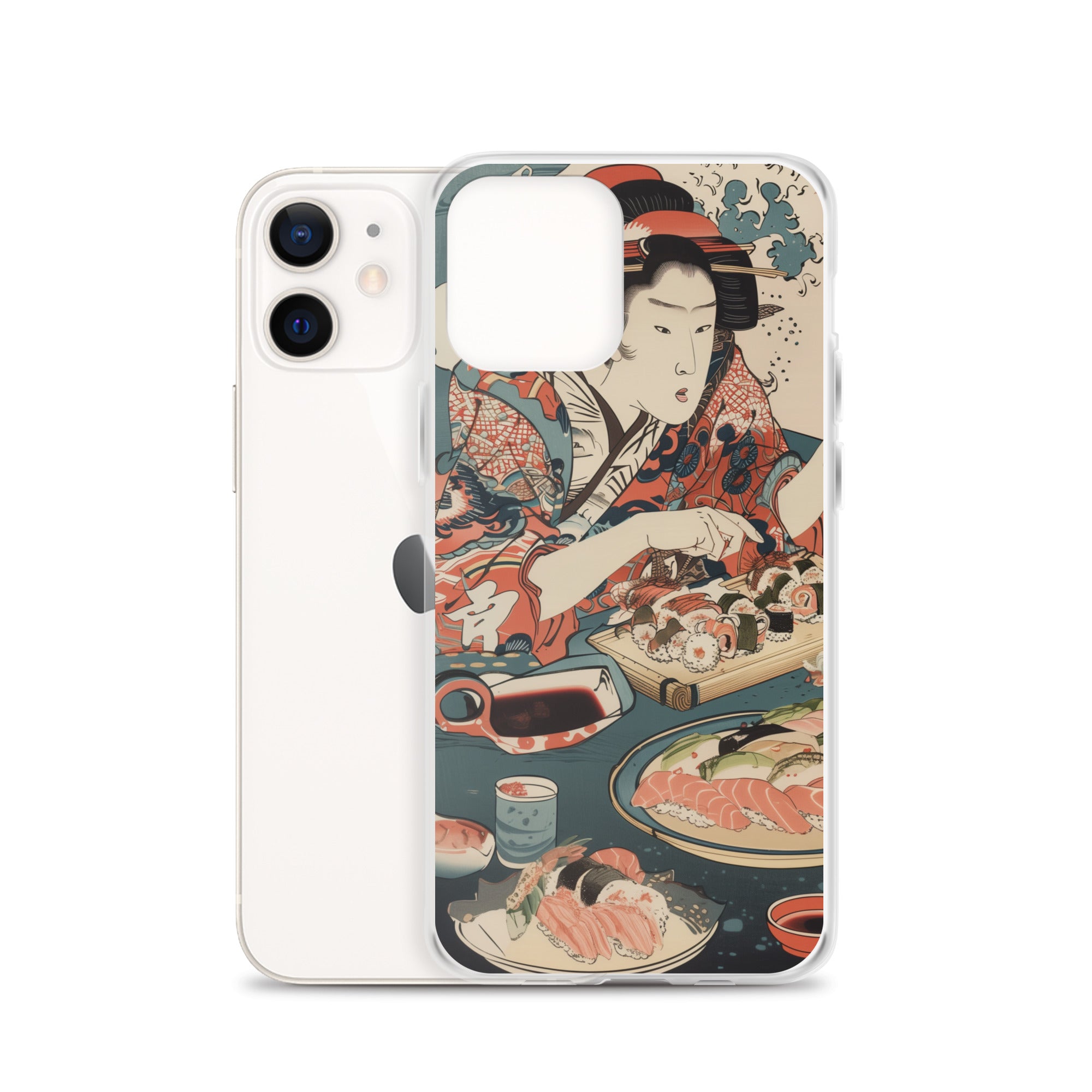 "ukiyo-e. eating sushi." Clear Case for iPhone®