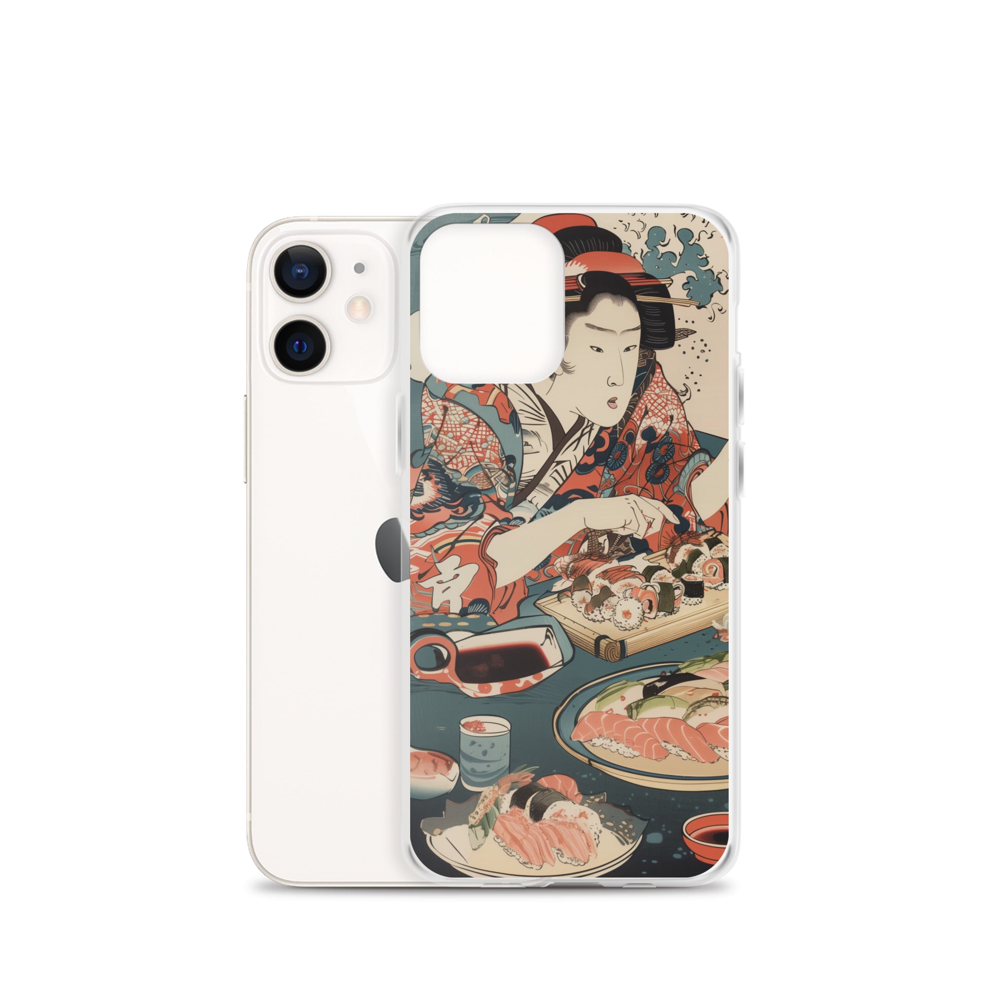 "ukiyo-e. eating sushi." Clear Case for iPhone®