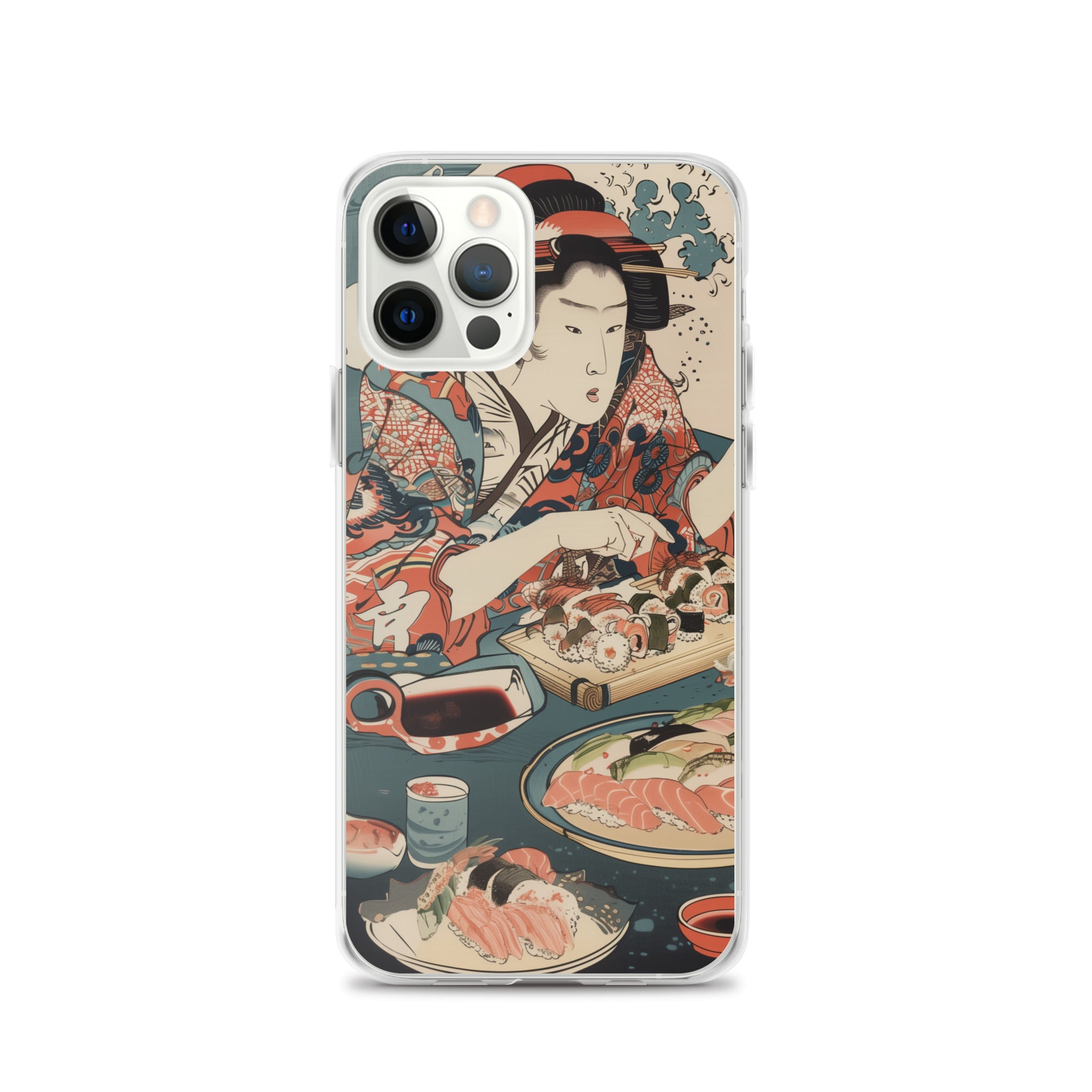 "ukiyo-e. eating sushi." Clear Case for iPhone®