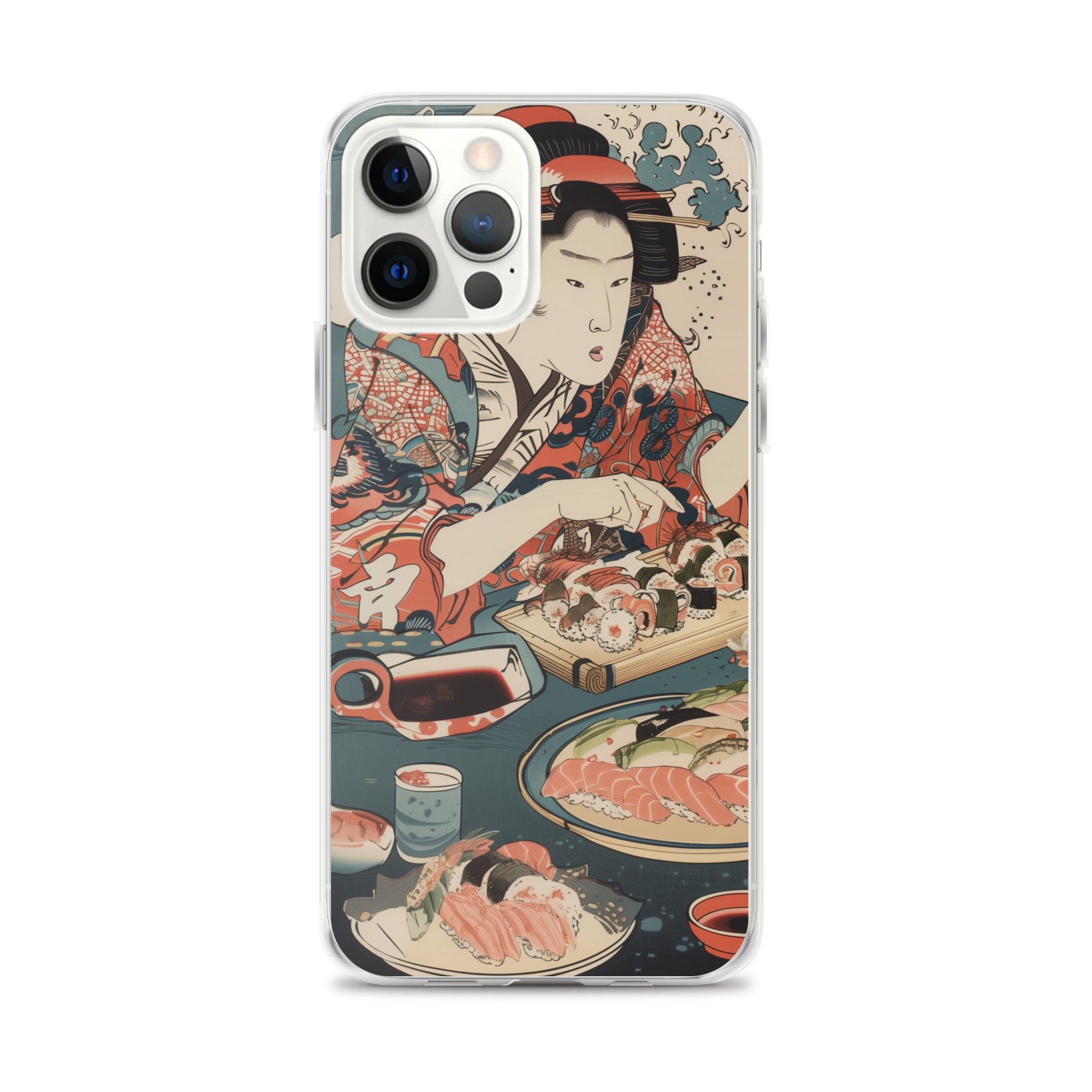 "ukiyo-e. eating sushi." Clear Case for iPhone®