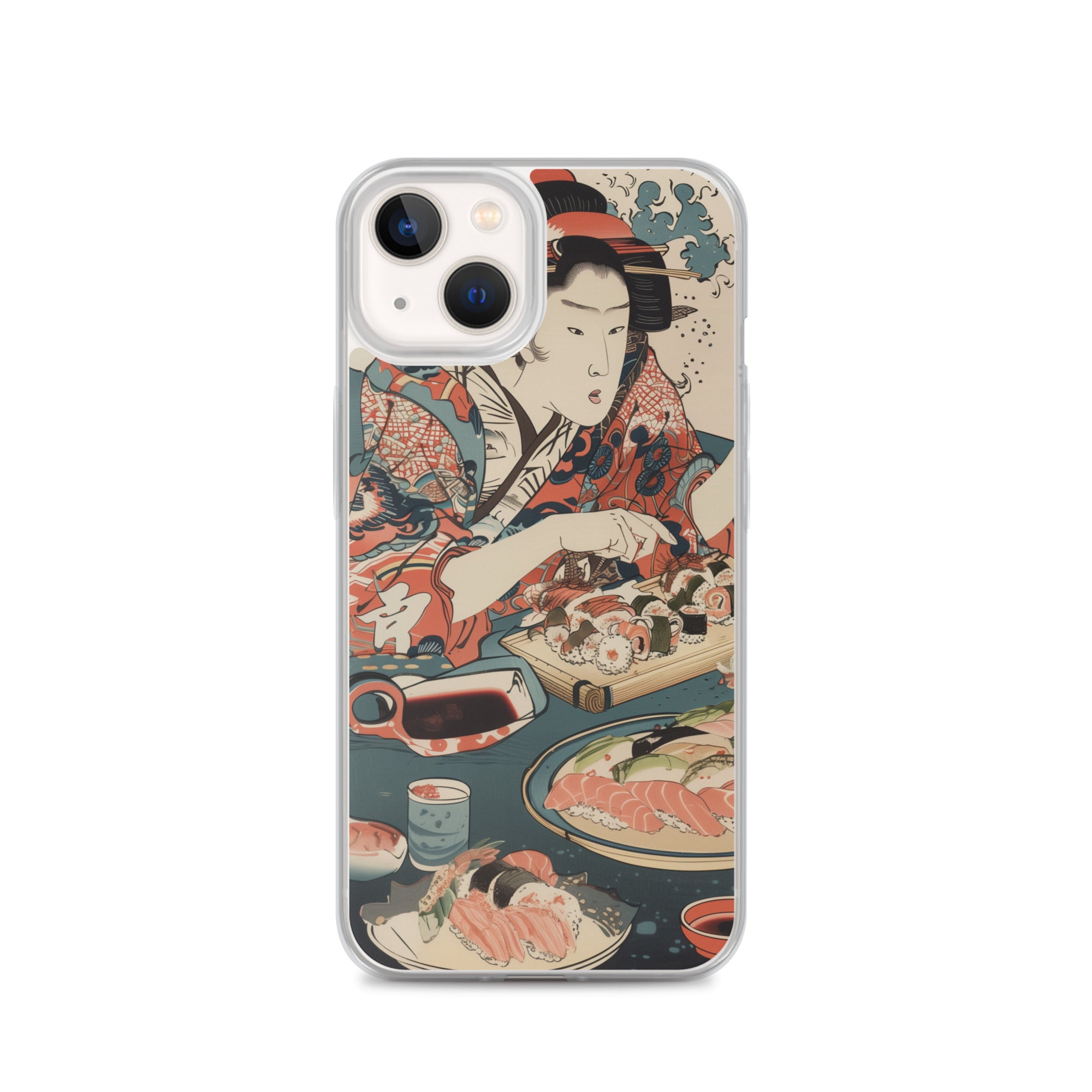 "ukiyo-e. eating sushi." Clear Case for iPhone®