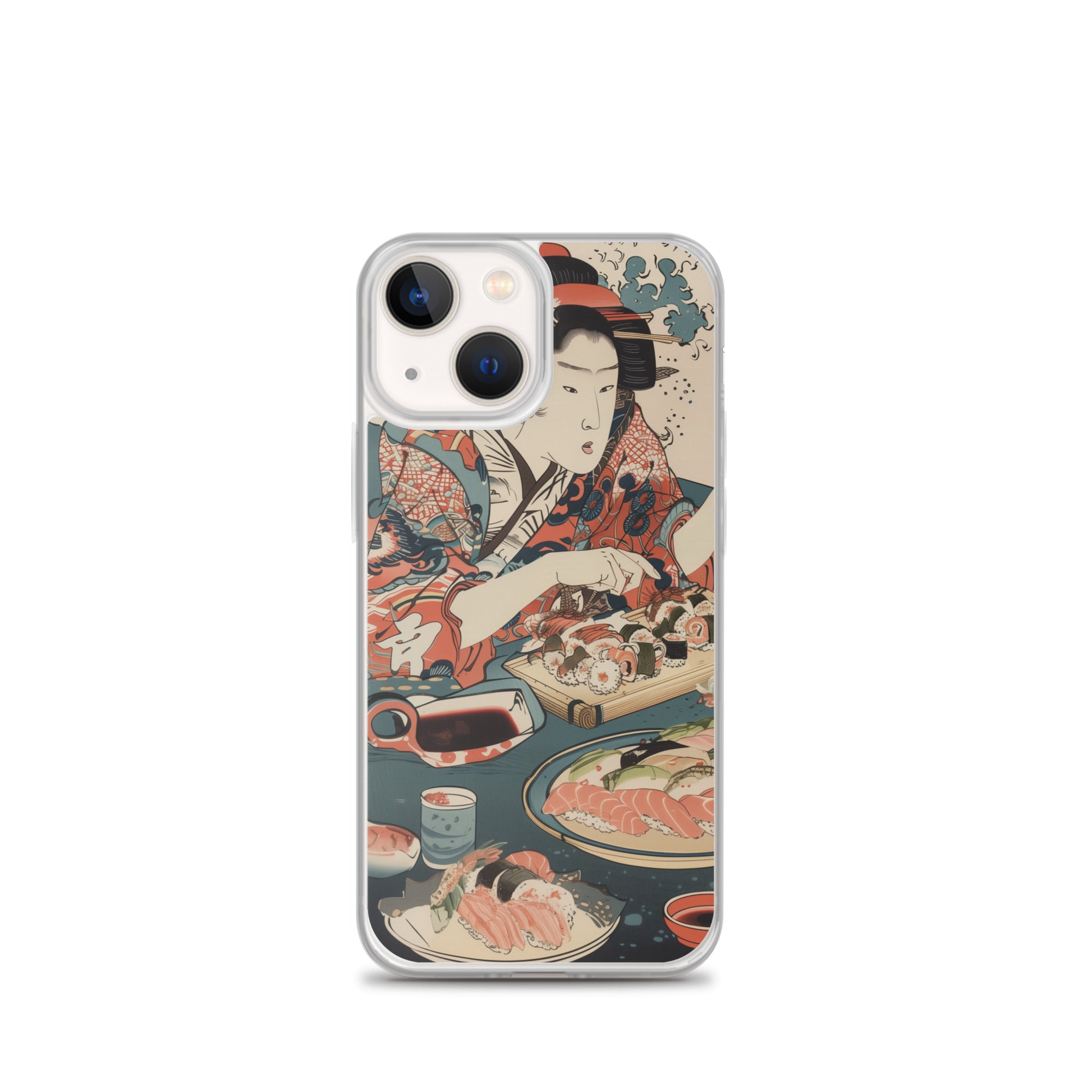 "ukiyo-e. eating sushi." Clear Case for iPhone®