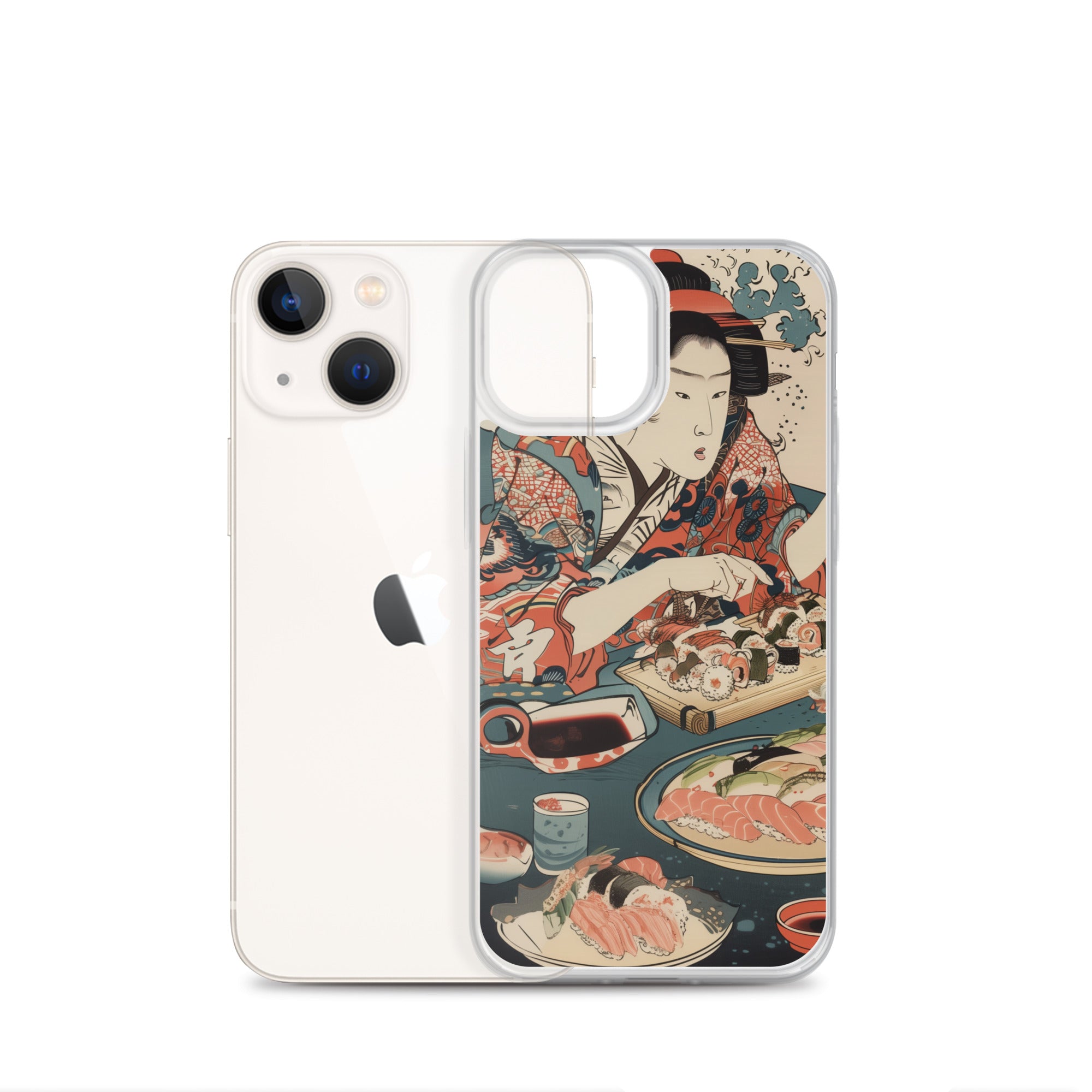 "ukiyo-e. eating sushi." Clear Case for iPhone®