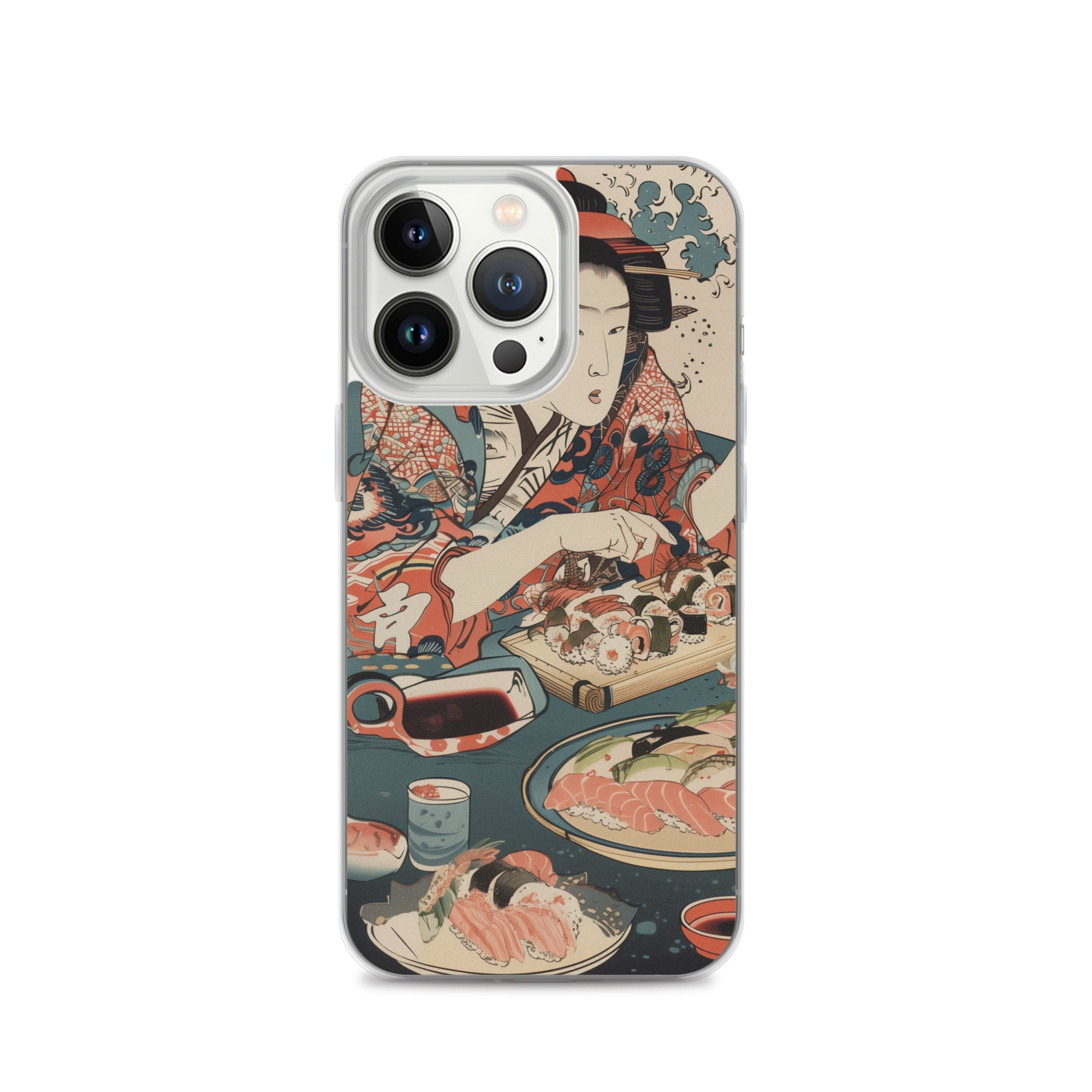 "ukiyo-e. eating sushi." Clear Case for iPhone®