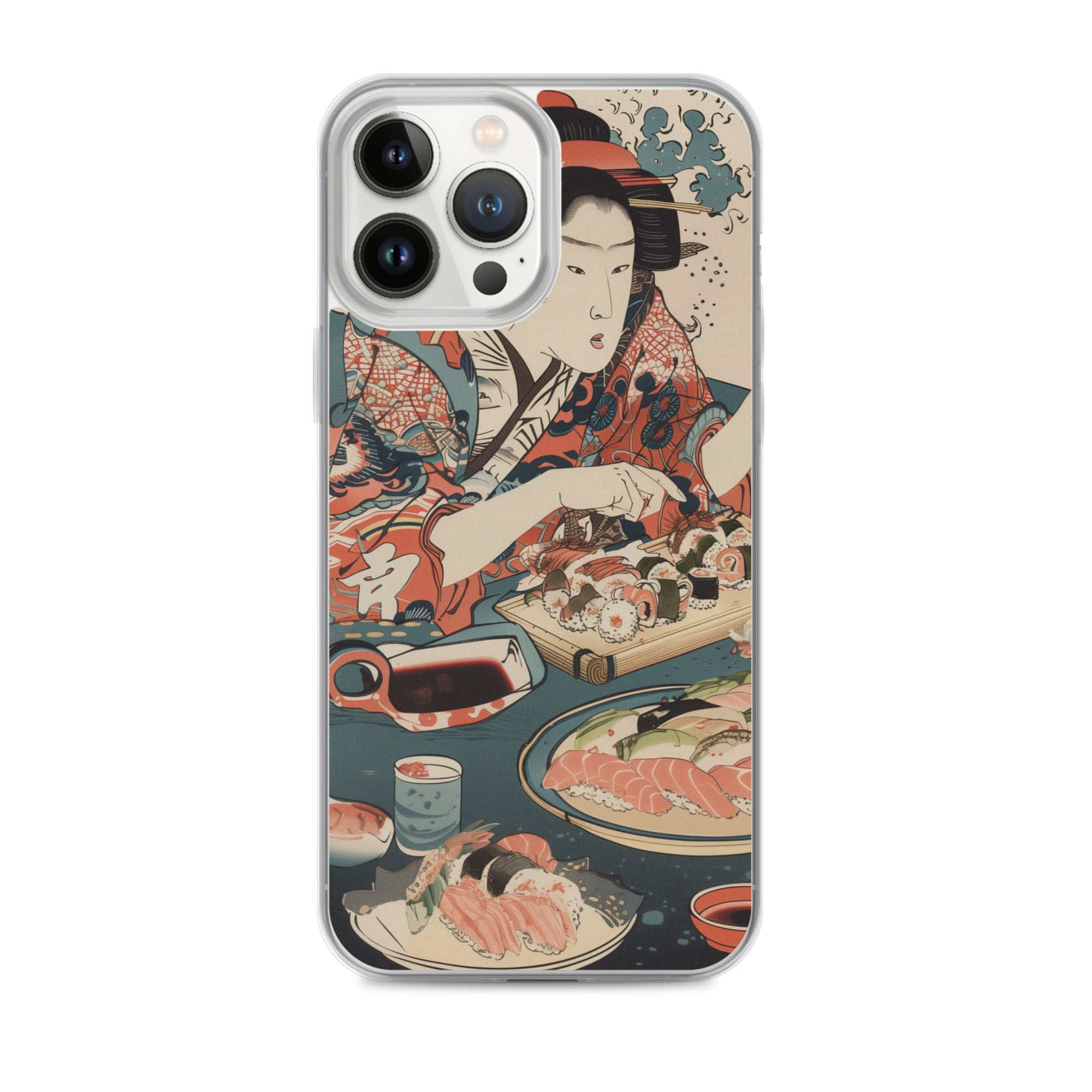 "ukiyo-e. eating sushi." Clear Case for iPhone®