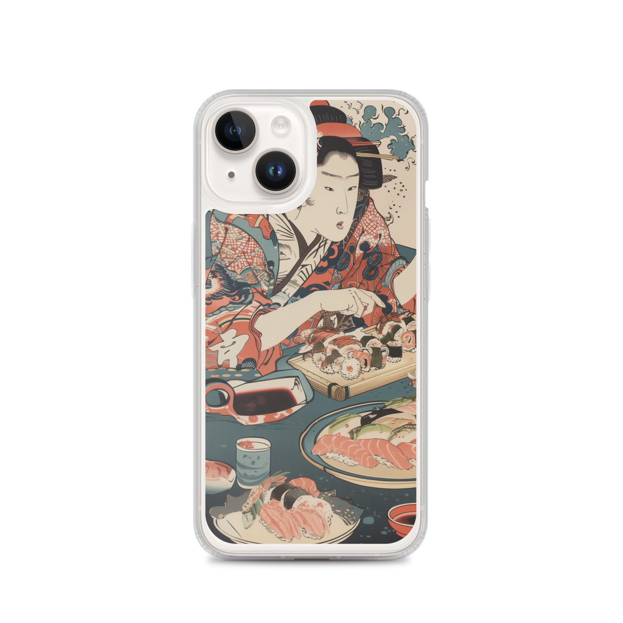 "ukiyo-e. eating sushi." Clear Case for iPhone®
