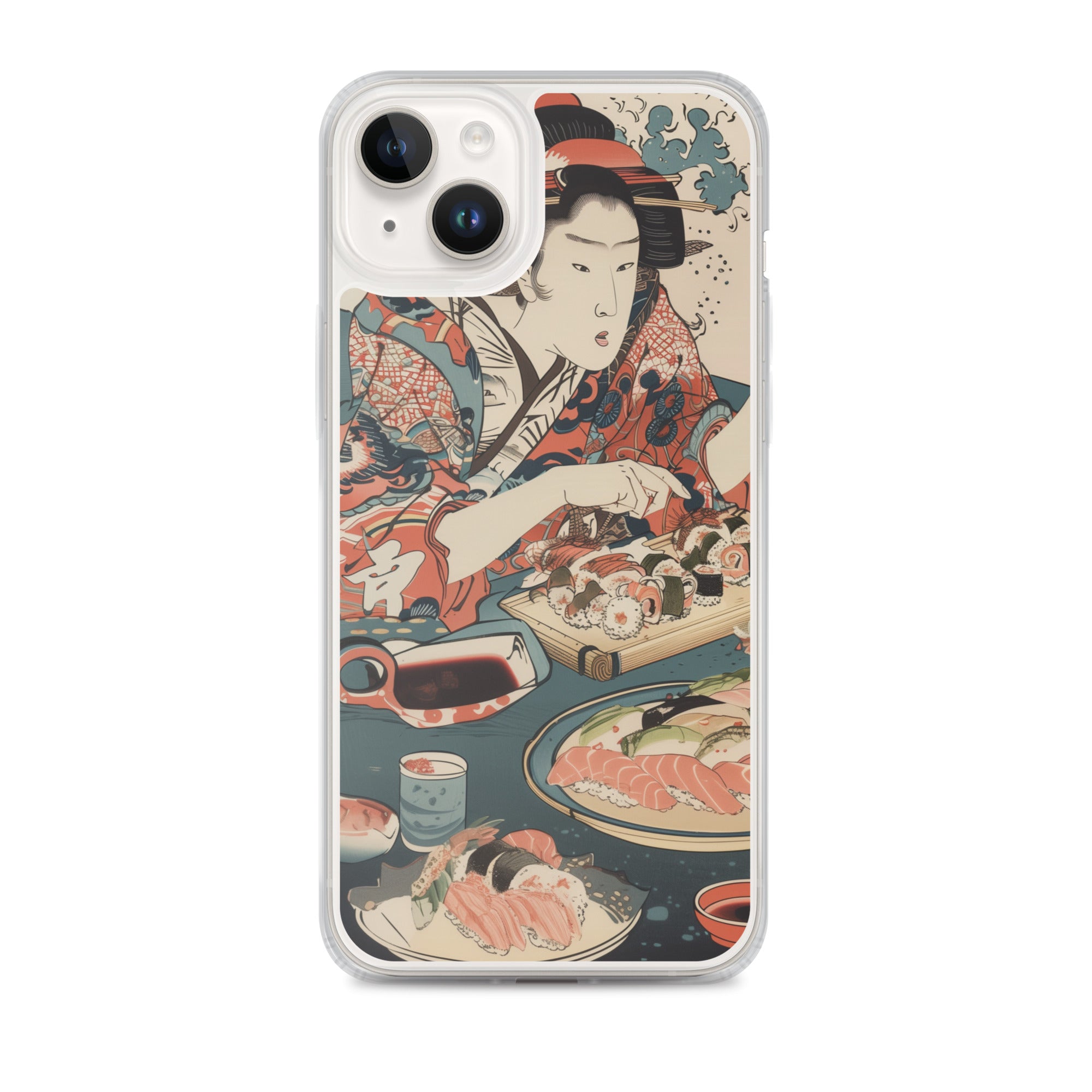"ukiyo-e. eating sushi." Clear Case for iPhone®