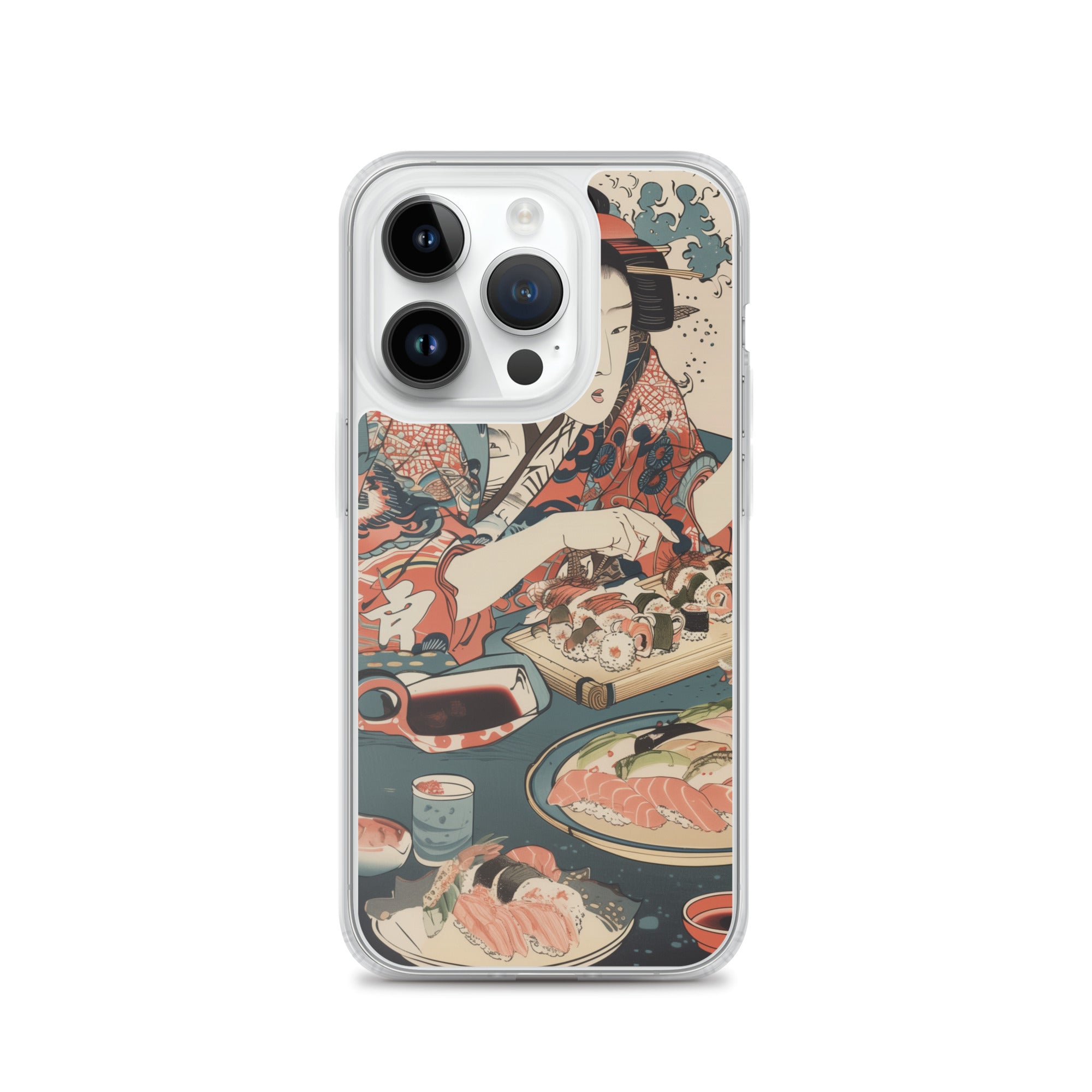 "ukiyo-e. eating sushi." Clear Case for iPhone®