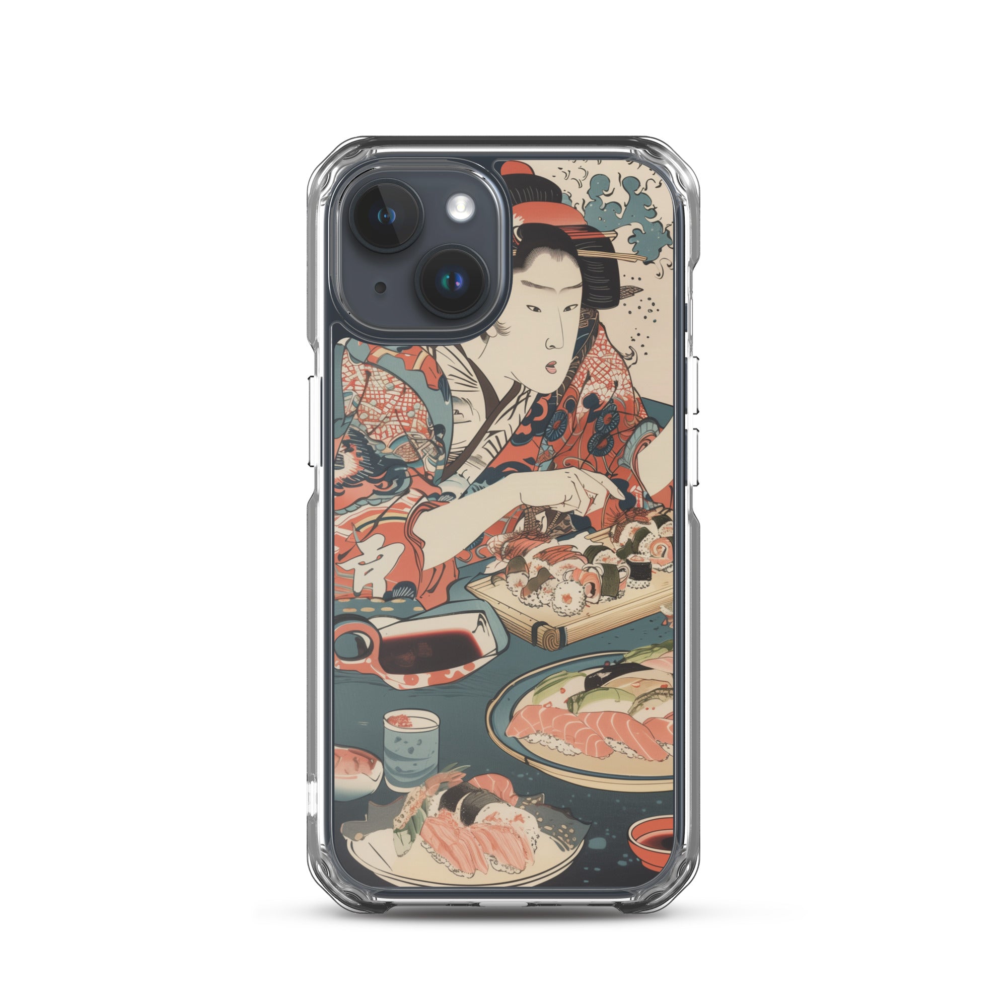 "ukiyo-e. eating sushi." Clear Case for iPhone®