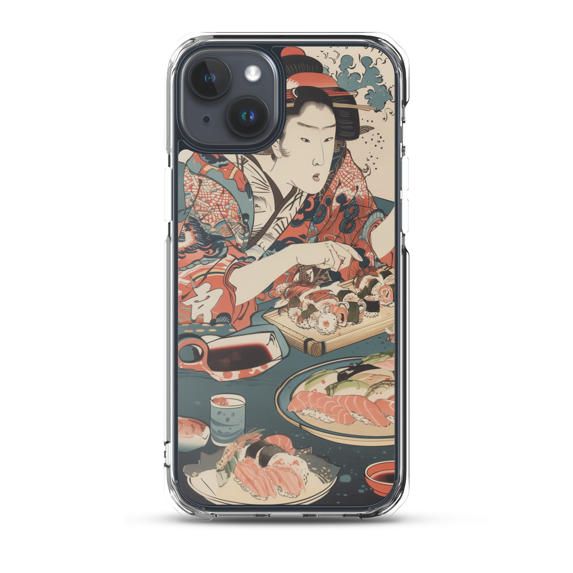 "ukiyo-e. eating sushi." Clear Case for iPhone®