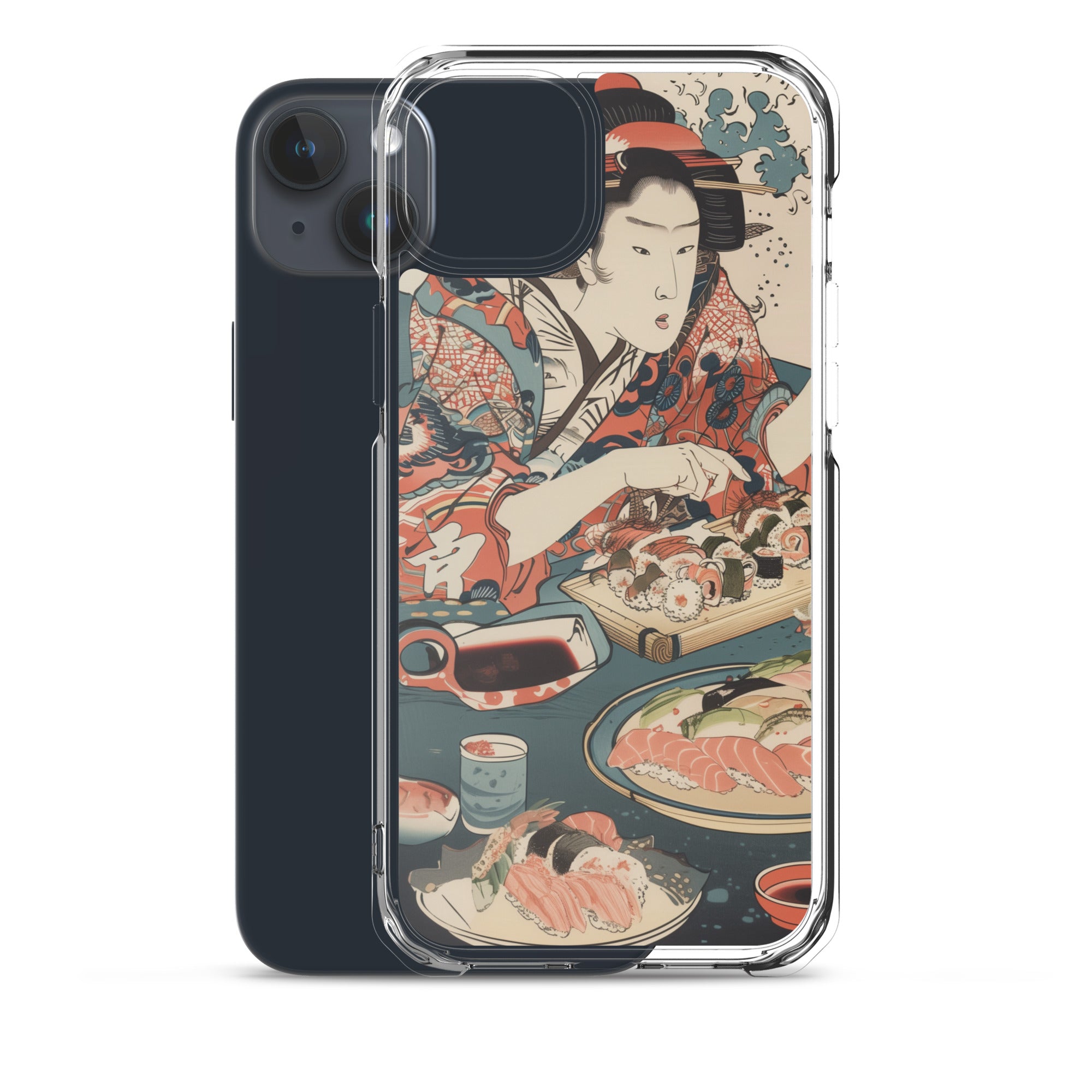 "ukiyo-e. eating sushi." Clear Case for iPhone®
