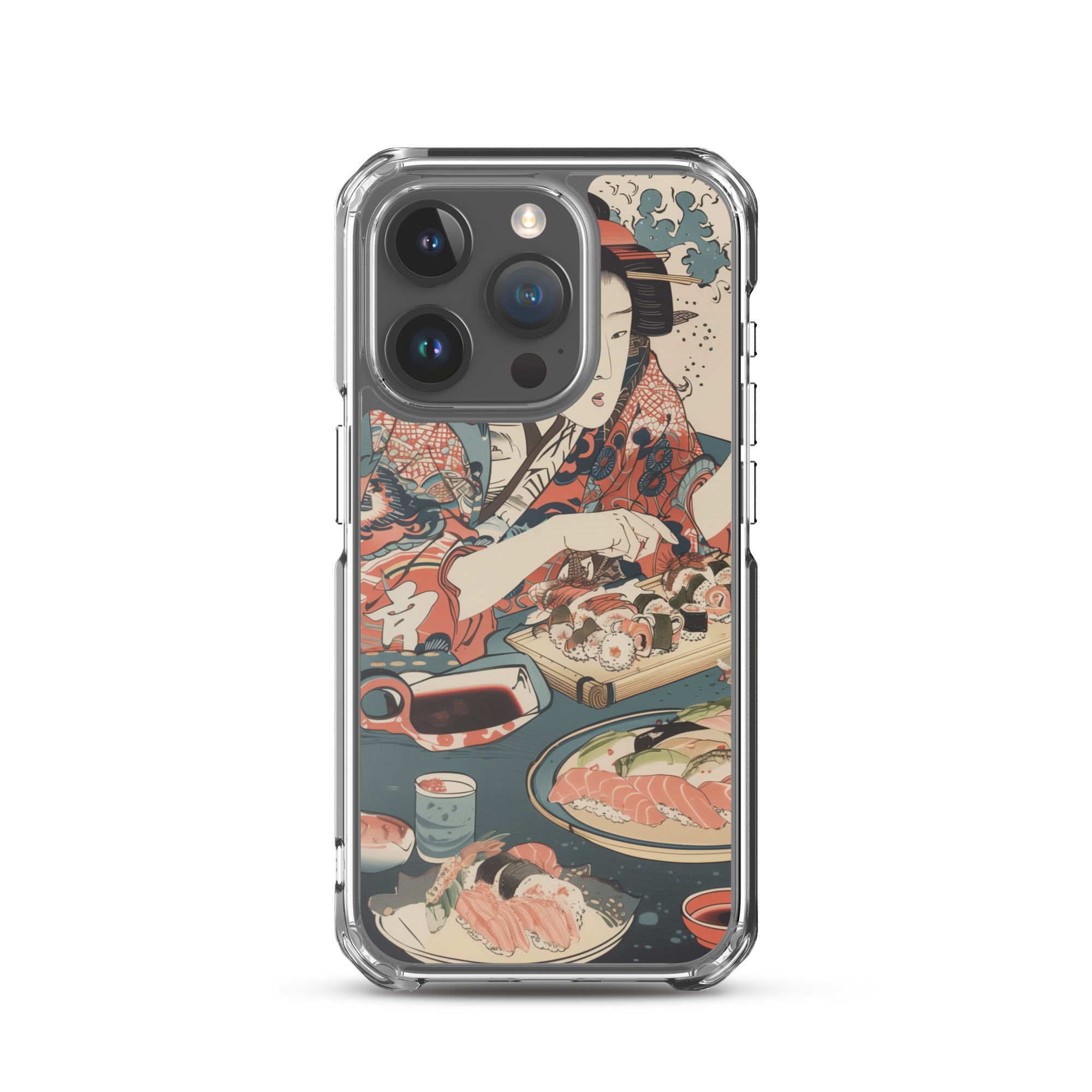 "ukiyo-e. eating sushi." Clear Case for iPhone®
