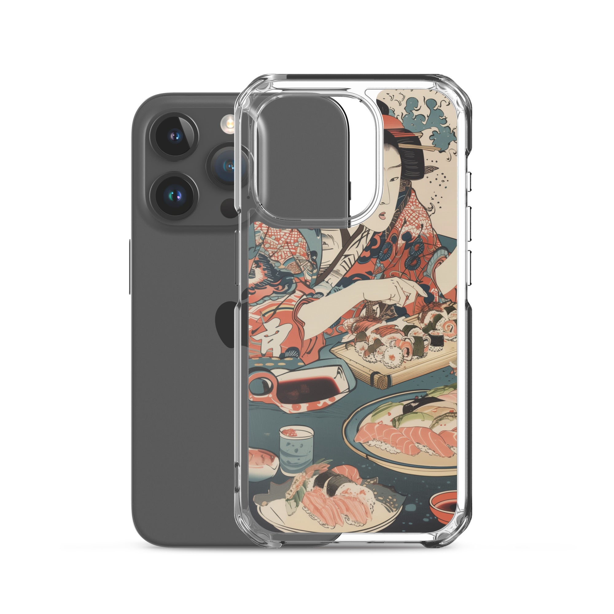"ukiyo-e. eating sushi." Clear Case for iPhone®