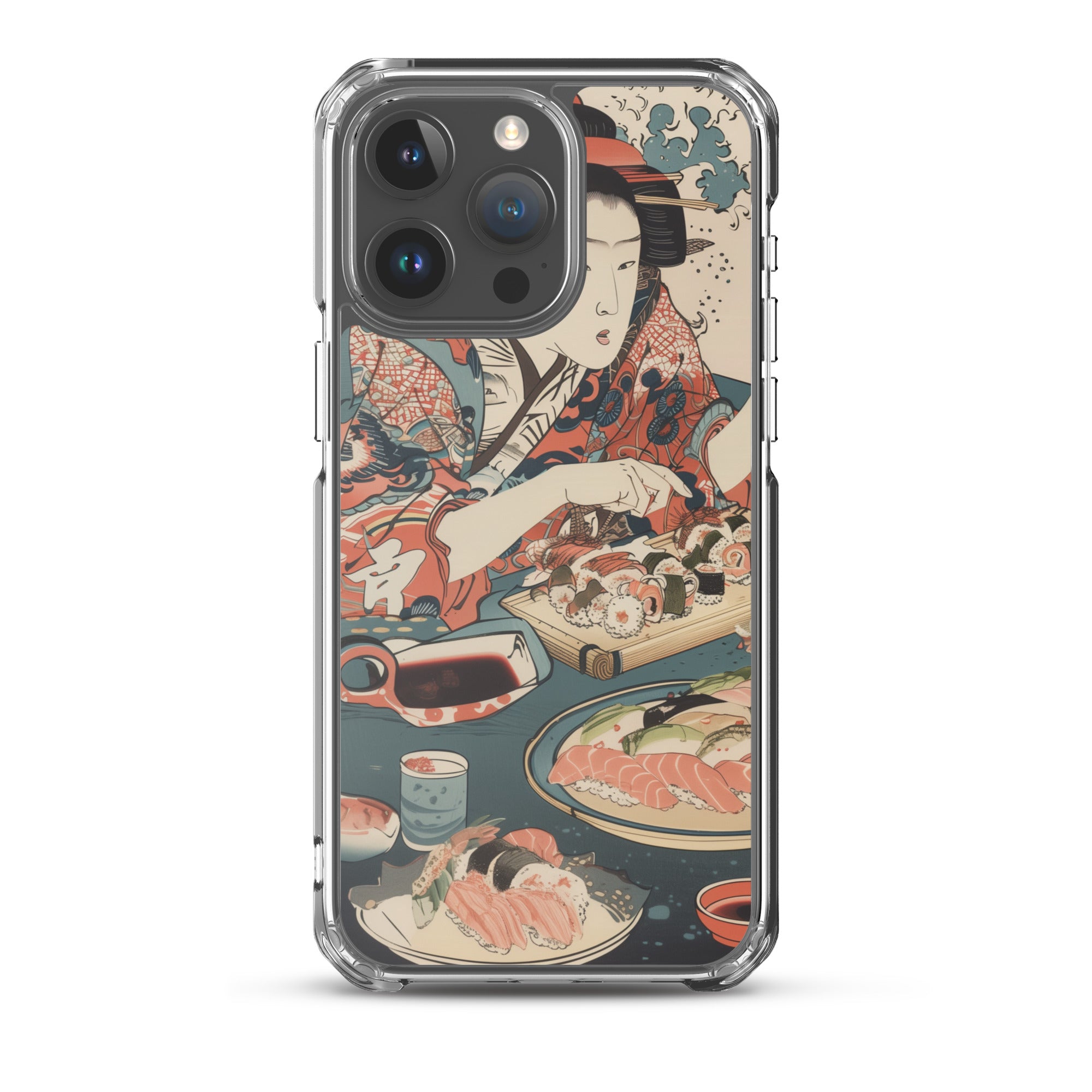 "ukiyo-e. eating sushi." Clear Case for iPhone®