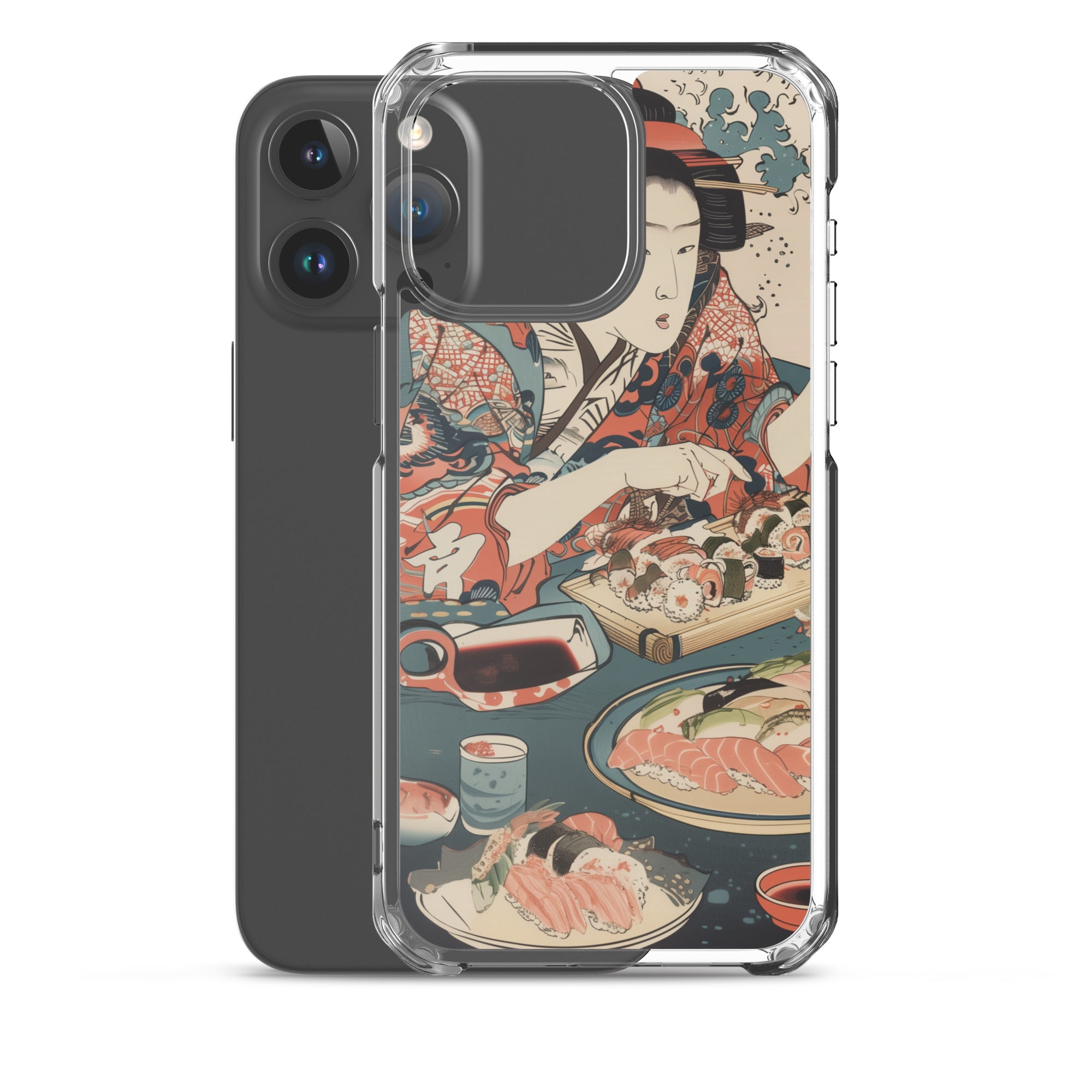 "ukiyo-e. eating sushi." Clear Case for iPhone®