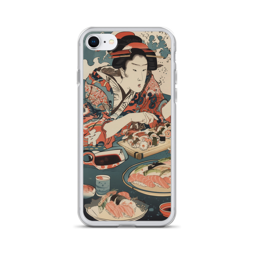 "ukiyo-e. eating sushi." Clear Case for iPhone®