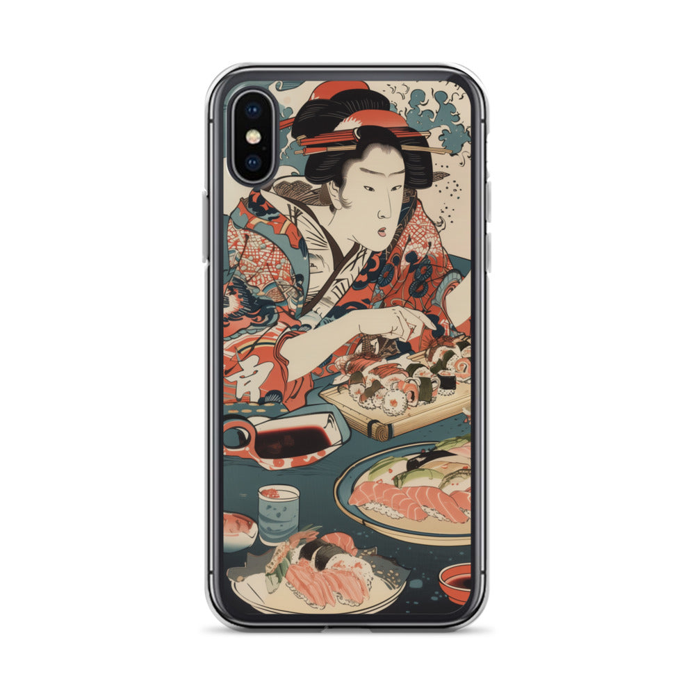 "ukiyo-e. eating sushi." Clear Case for iPhone®