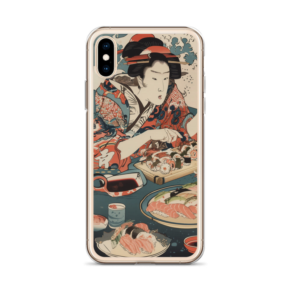 "ukiyo-e. eating sushi." Clear Case for iPhone®