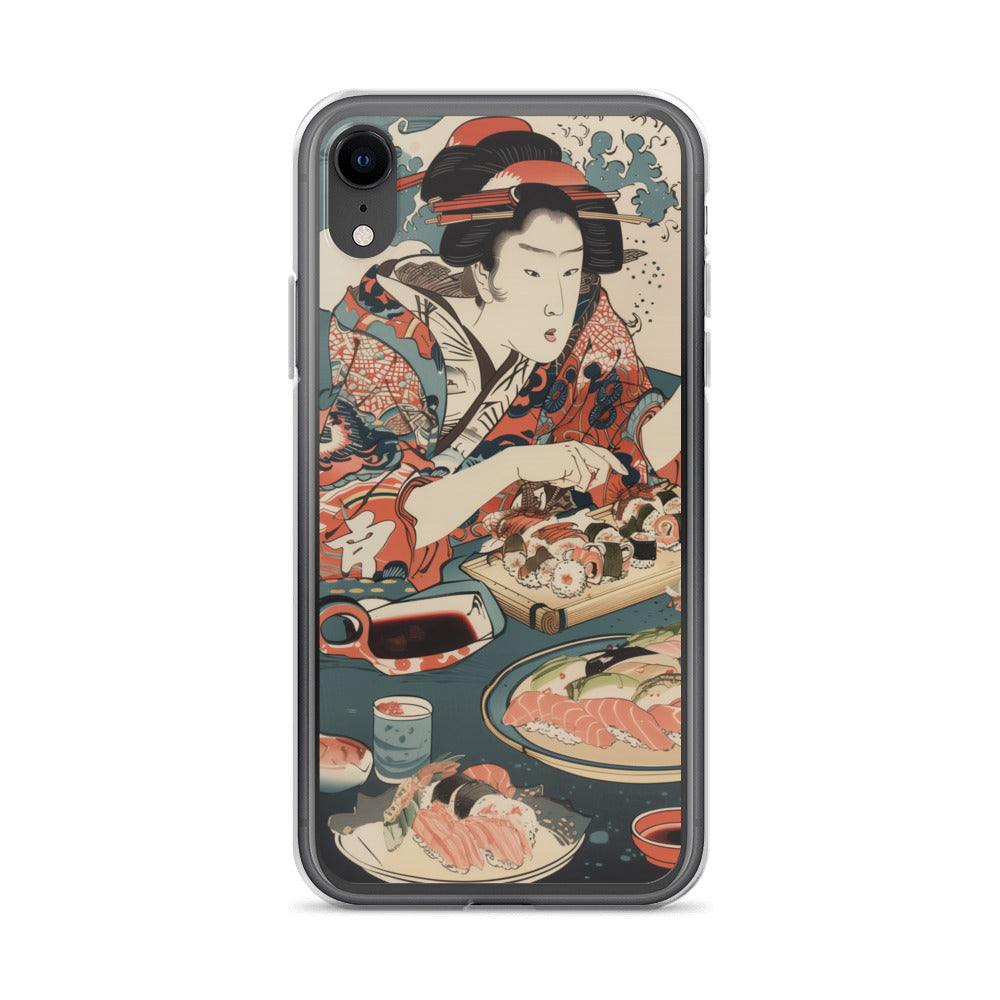 "ukiyo-e. eating sushi." Clear Case for iPhone®