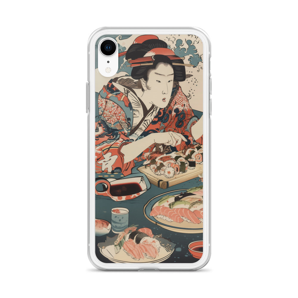 "ukiyo-e. eating sushi." Clear Case for iPhone®