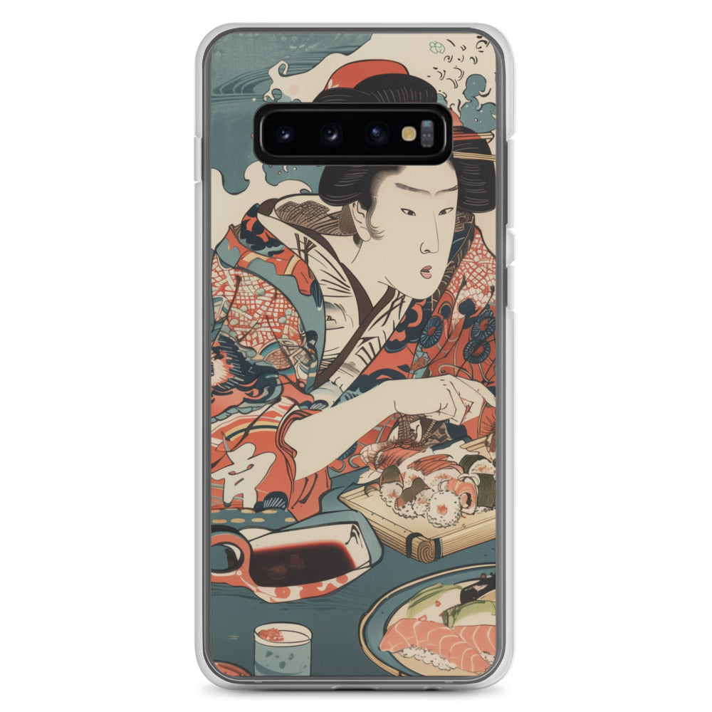"ukiyo-e. eating sushi." Clear Case for Samsung®