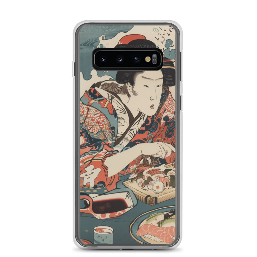 "ukiyo-e. eating sushi." Clear Case for Samsung®