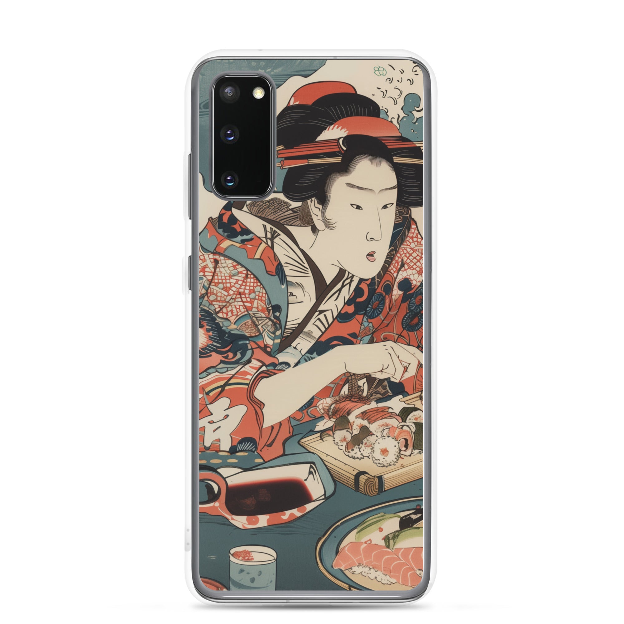 "ukiyo-e. eating sushi." Clear Case for Samsung®