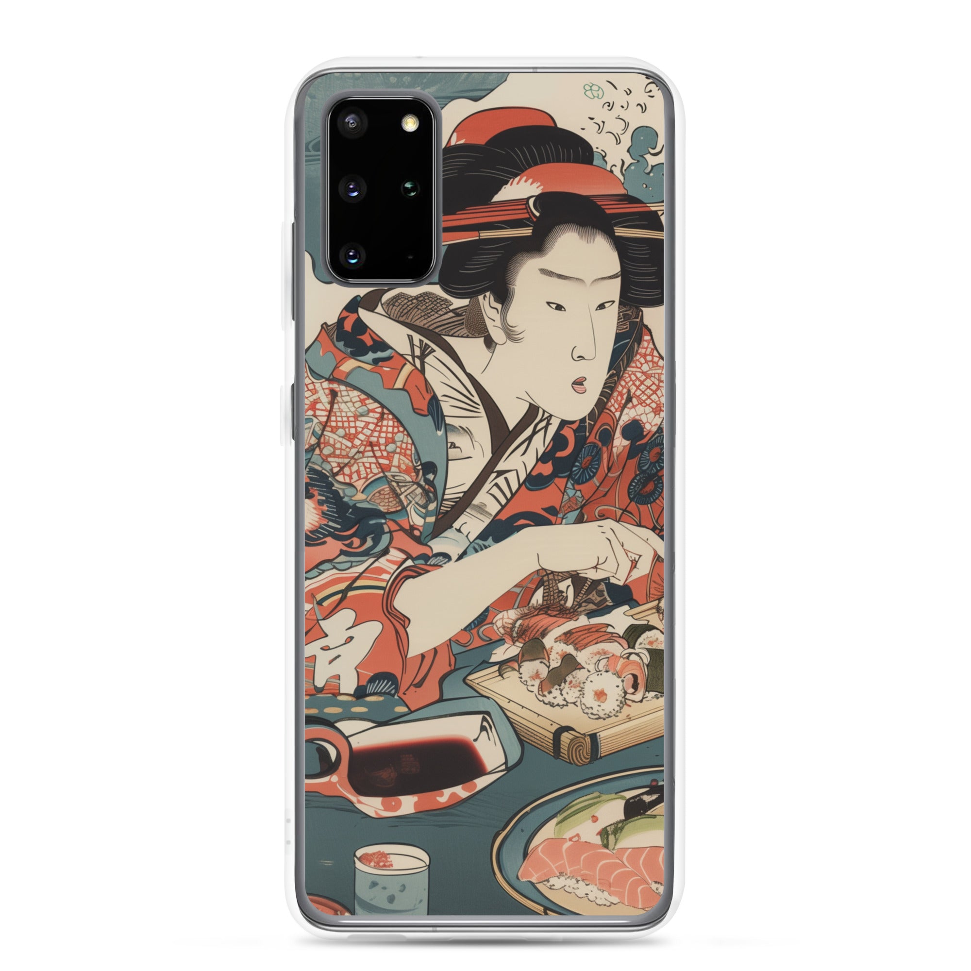 "ukiyo-e. eating sushi." Clear Case for Samsung®