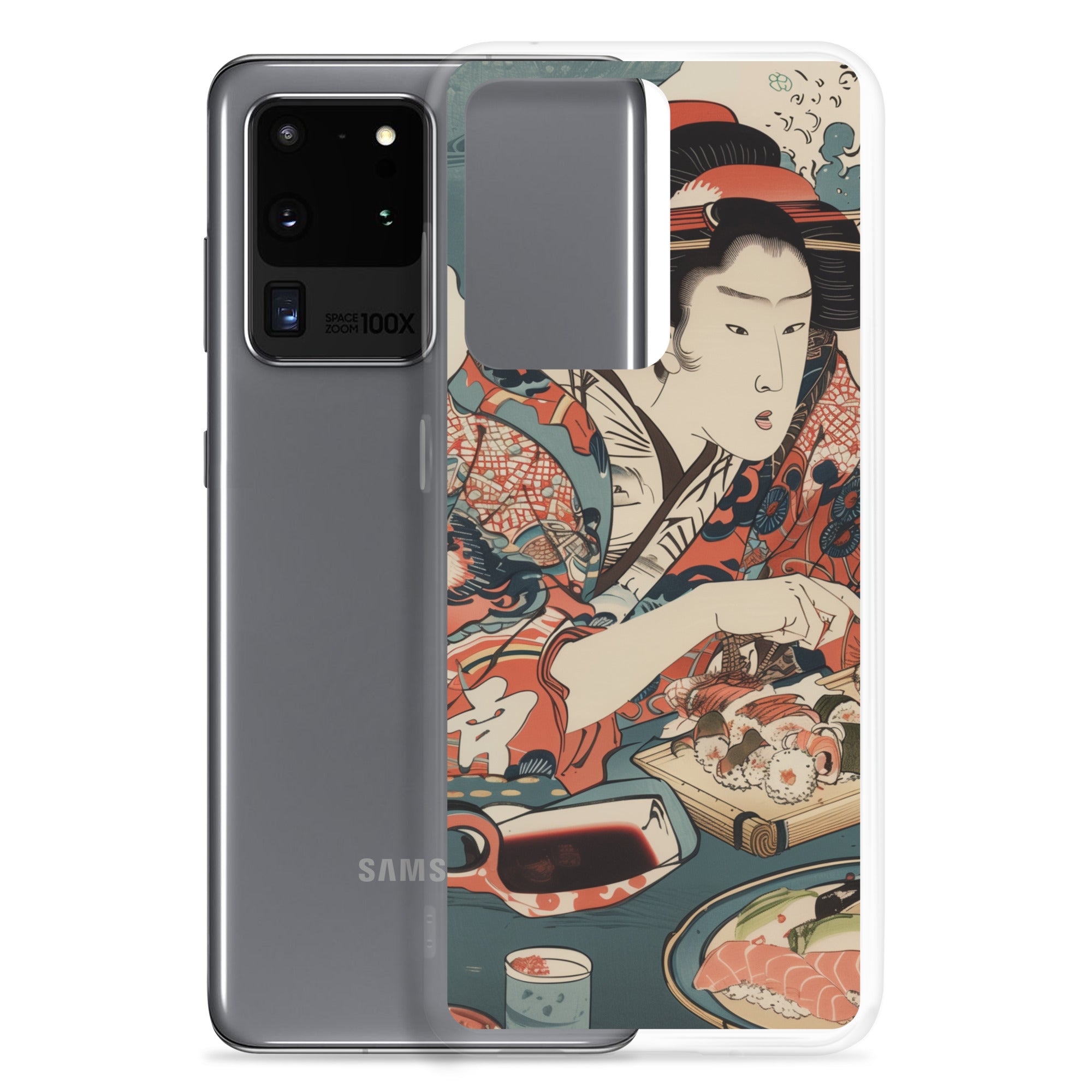 "ukiyo-e. eating sushi." Clear Case for Samsung®