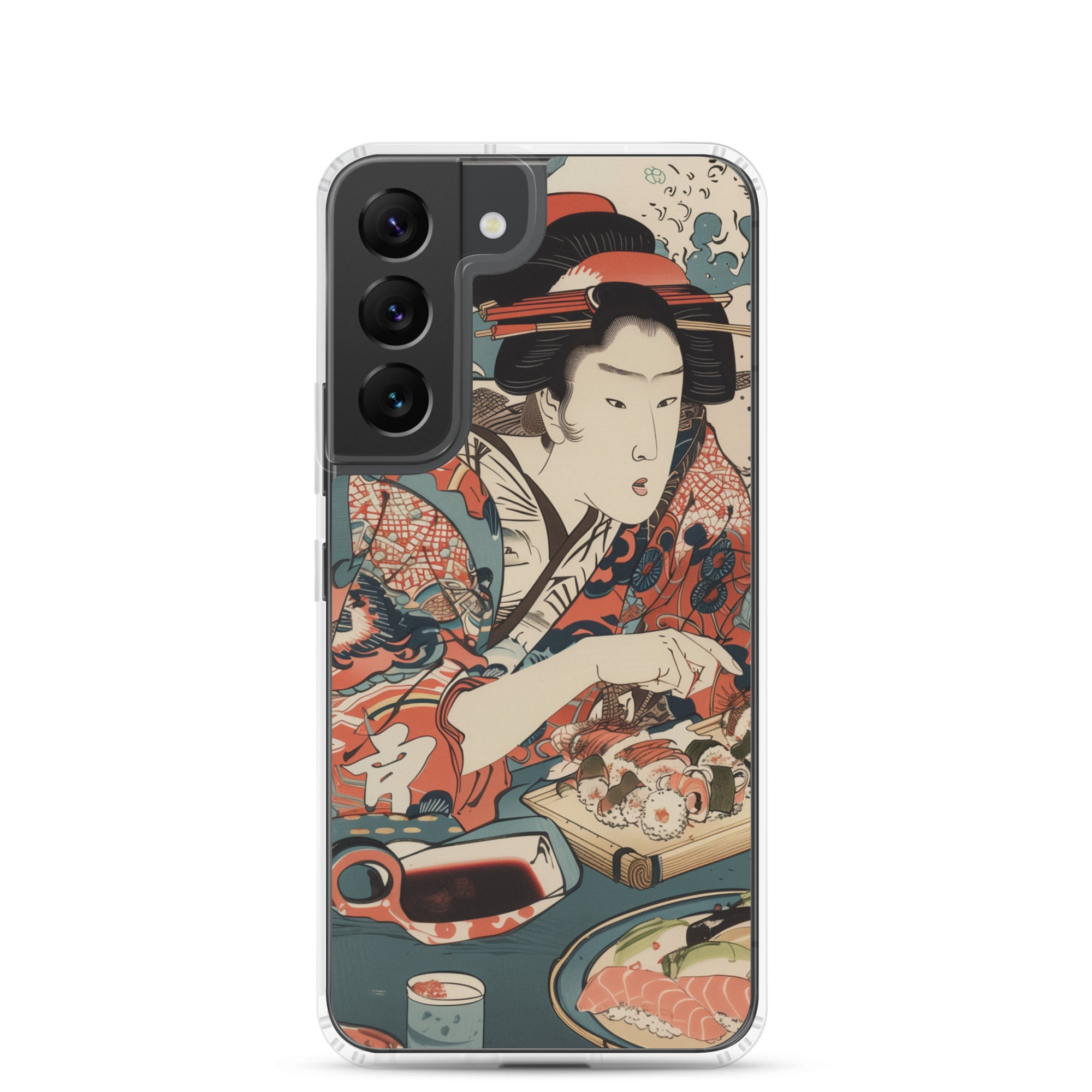 "ukiyo-e. eating sushi." Clear Case for Samsung®