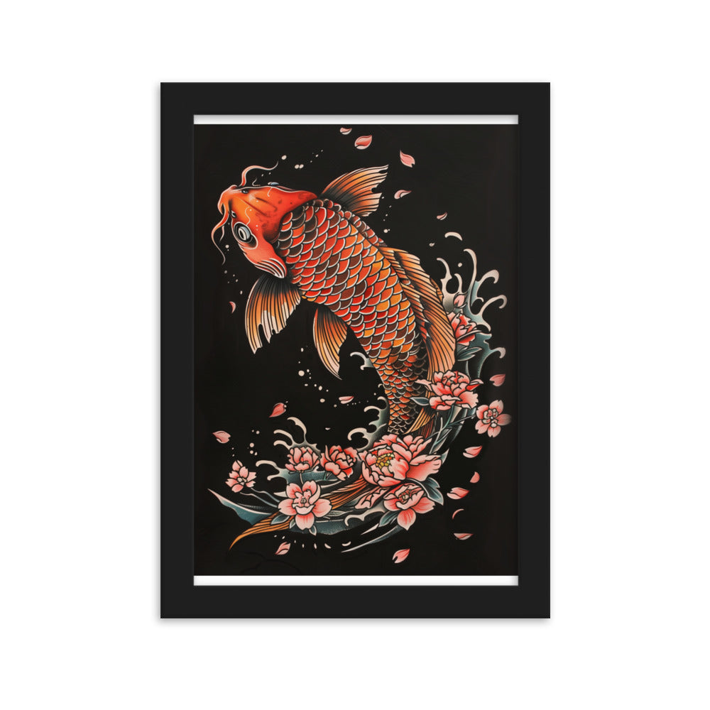 "carp" Framed matte paper poster