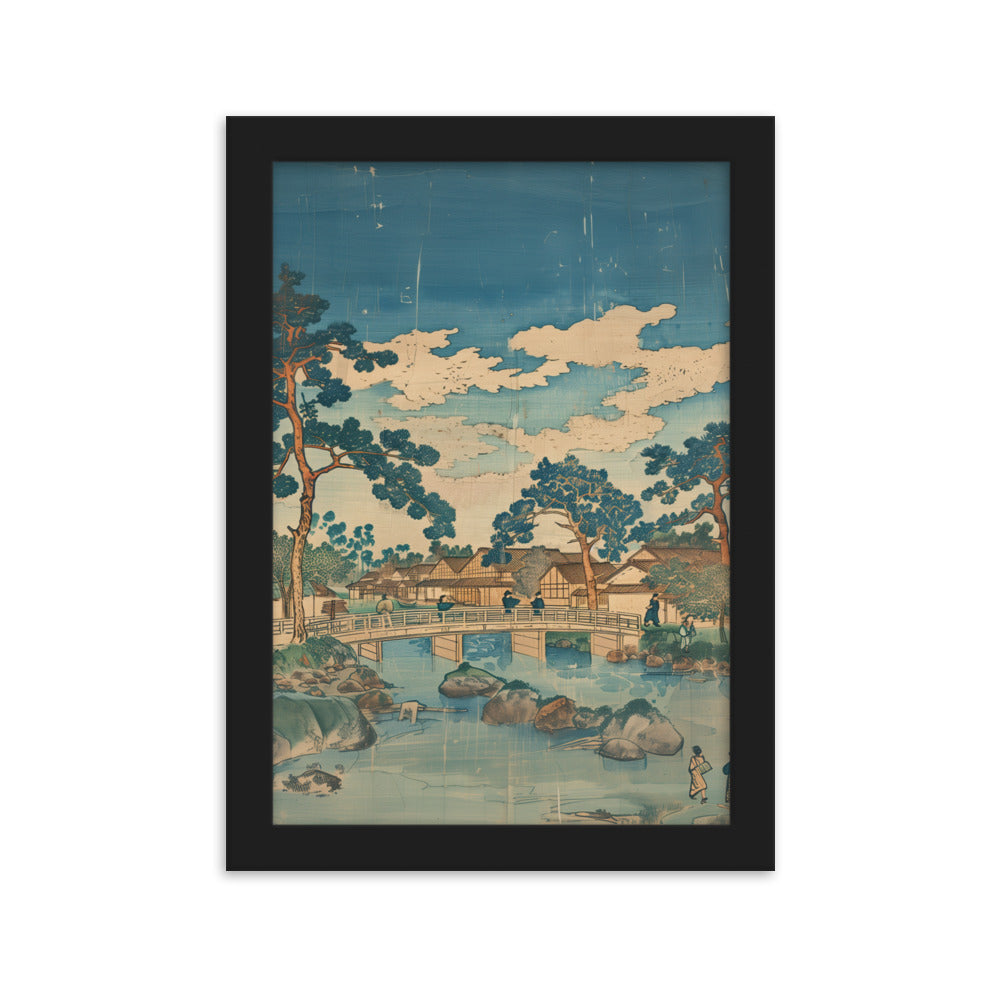 "old village" Framed matte paper poster