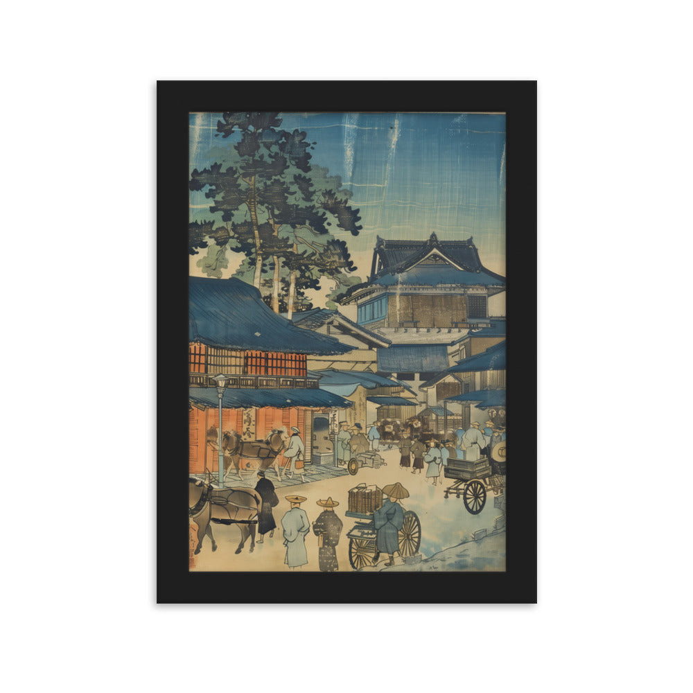 "old village" Framed matte paper poster