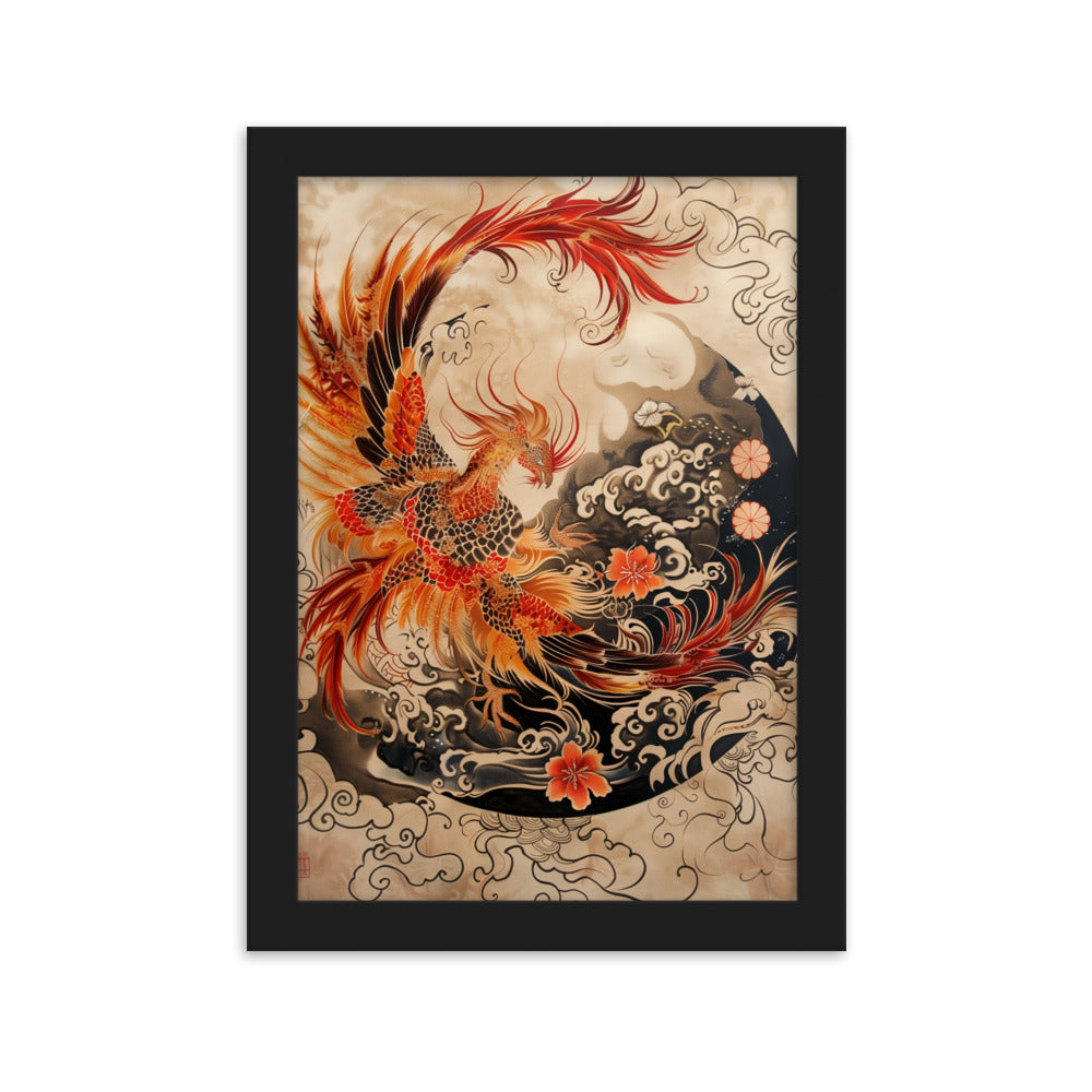 "Phoenix" Framed matte paper poster