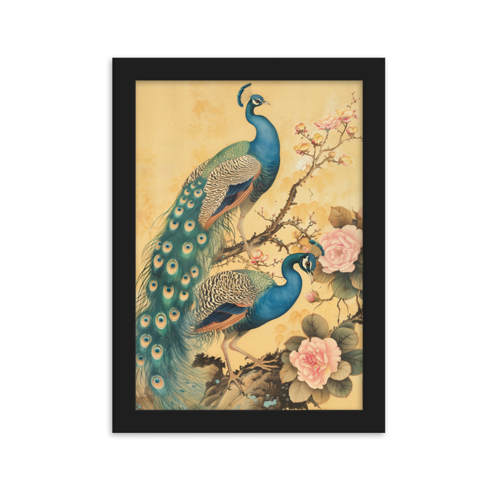 "peacock" Framed matte paper poster