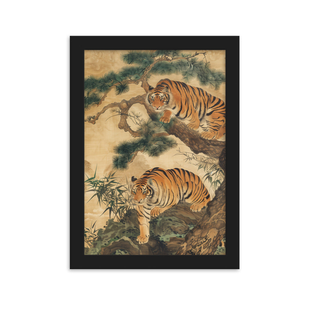 "tiger" Framed matte paper poster