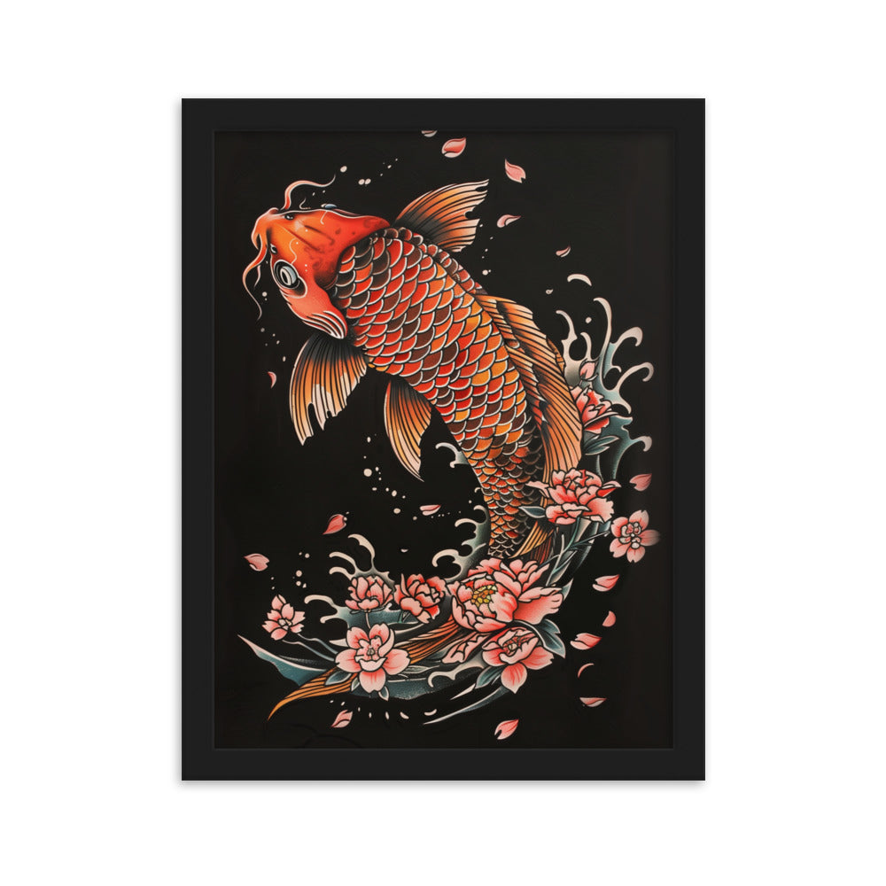 "carp" Framed matte paper poster
