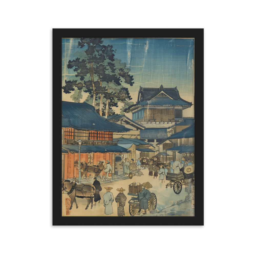 "old village" Framed matte paper poster