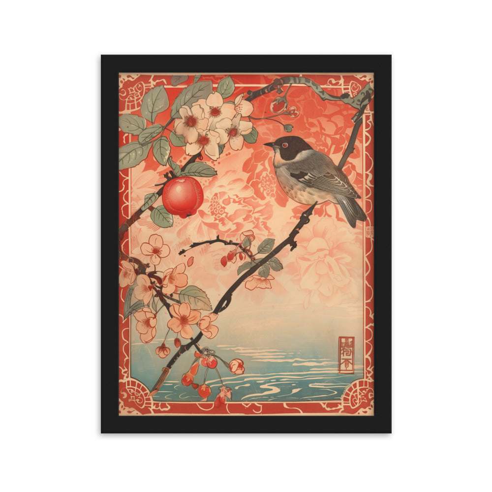 "birds" Framed matte paper poster