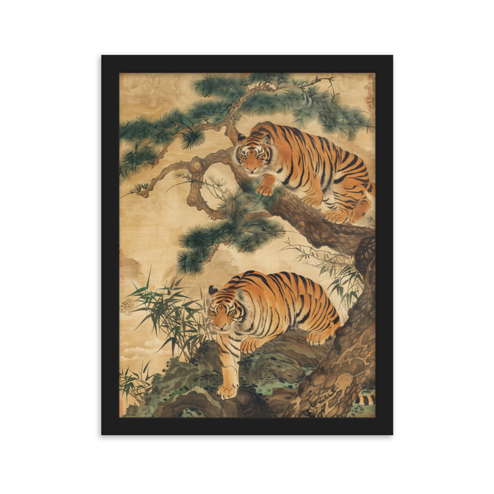 "tiger" Framed matte paper poster