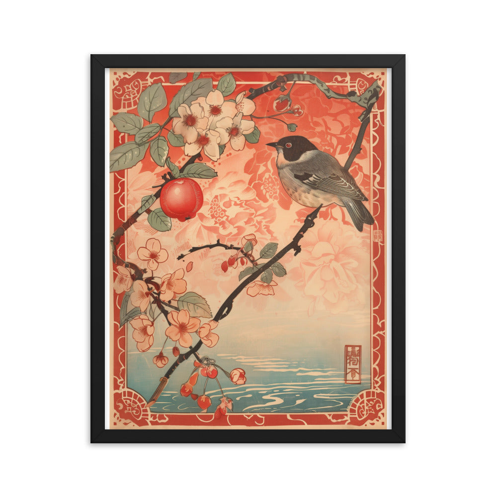 "birds" Framed matte paper poster