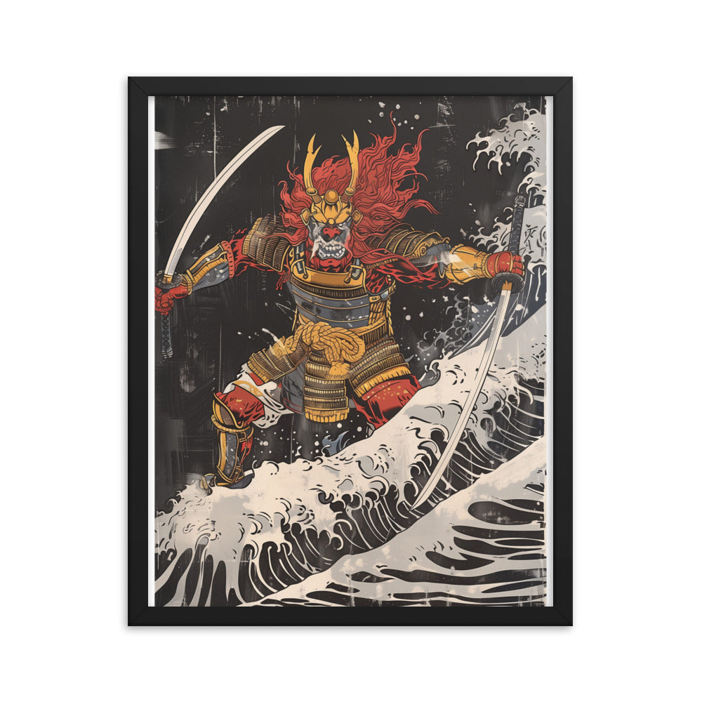 "Oni" Framed matte paper poster
