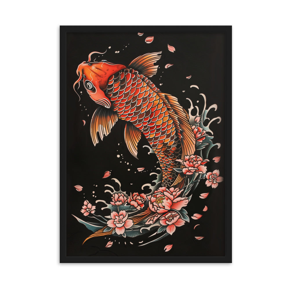 "carp" Framed matte paper poster