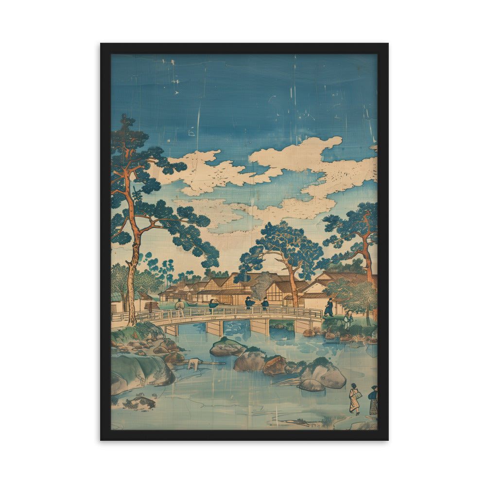 "old village" Framed matte paper poster