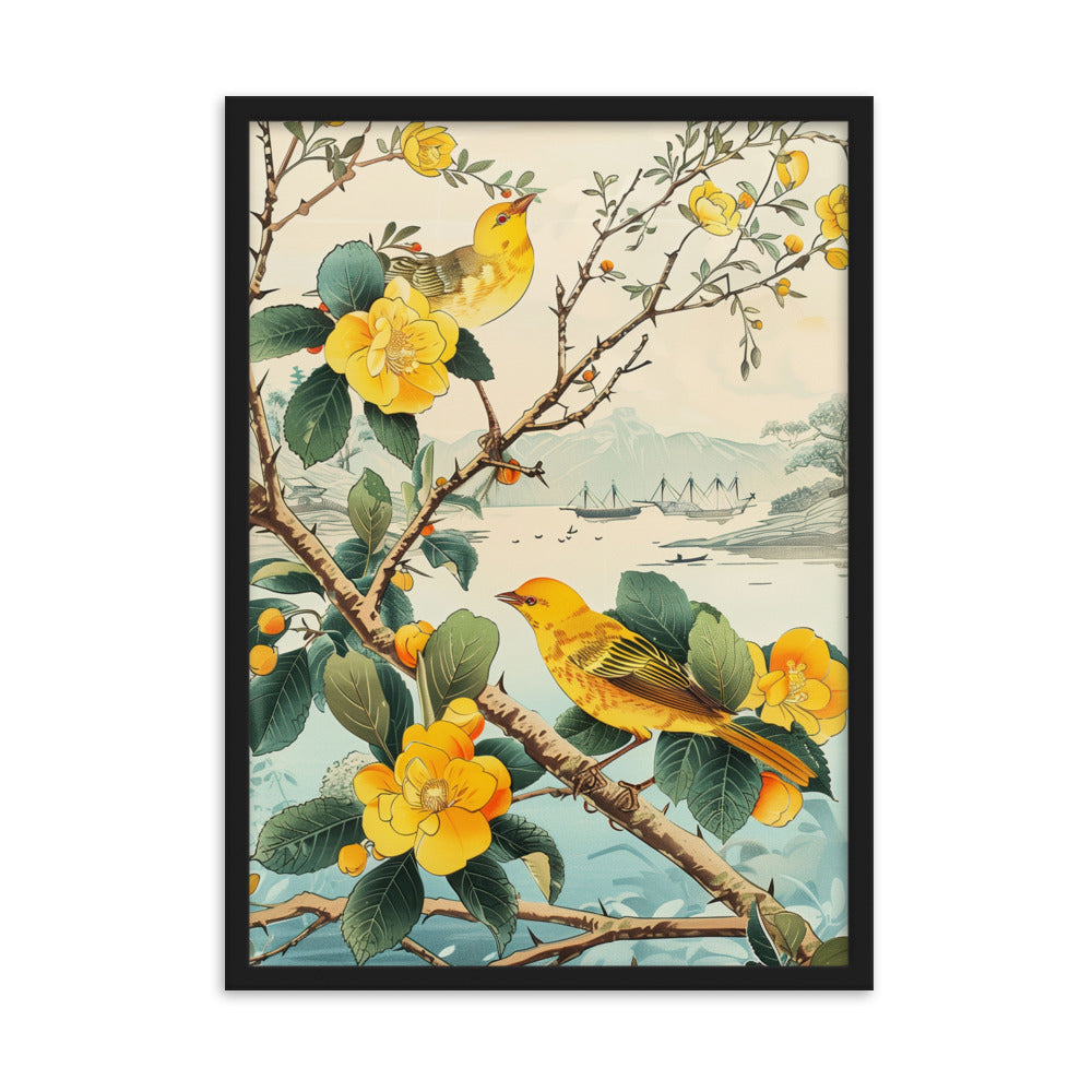 "birds" Framed matte paper poster