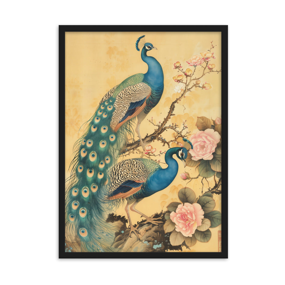 "peacock" Framed matte paper poster