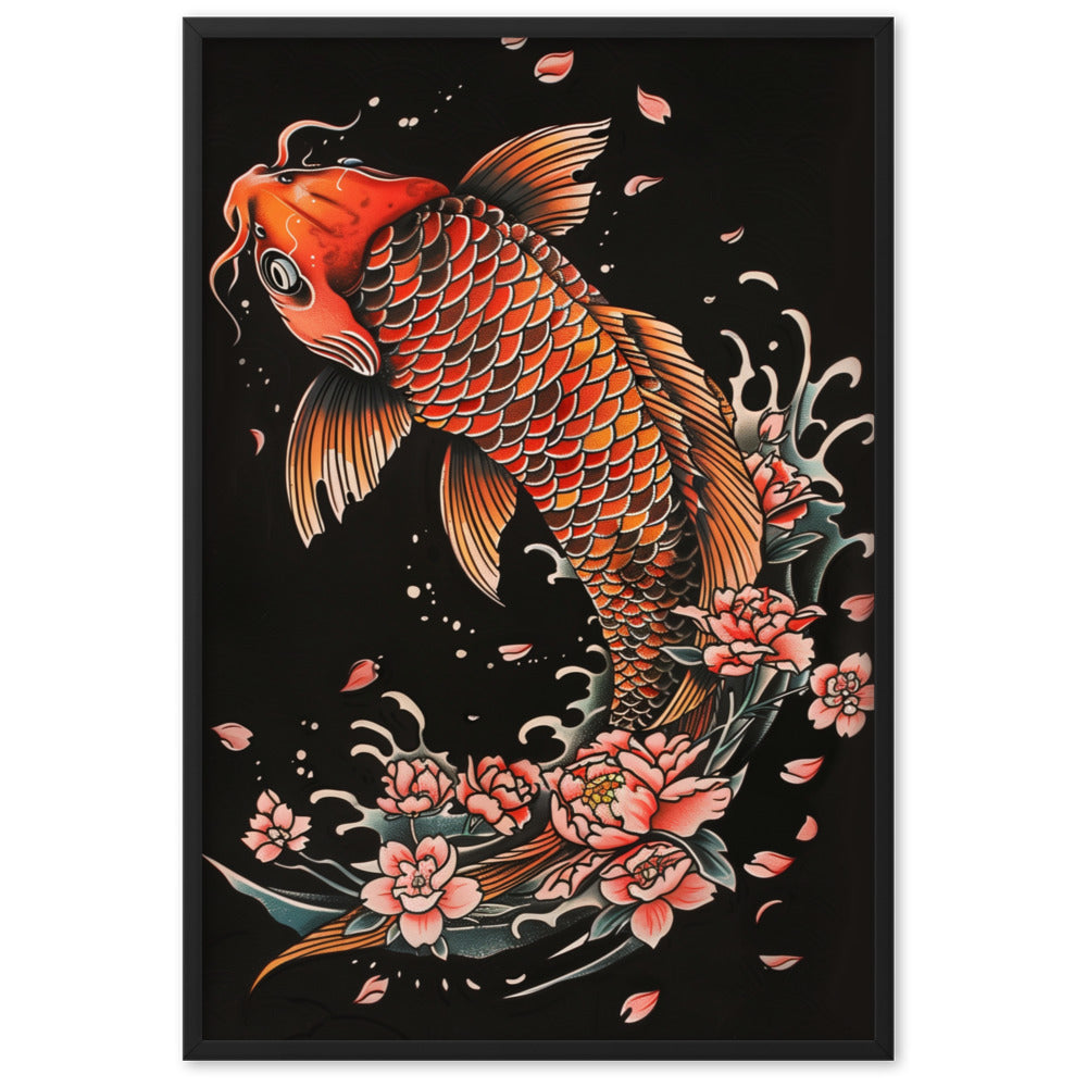 "carp" Framed matte paper poster